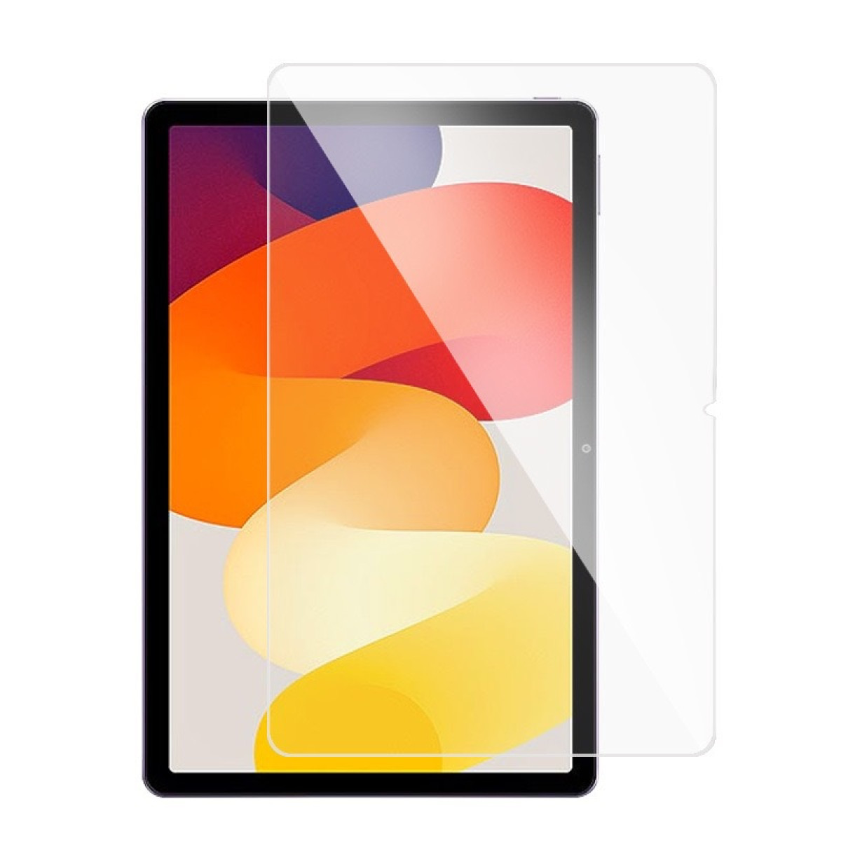 Tablet con protezione per lo schermo applicata. Una seconda protezione è visibile.