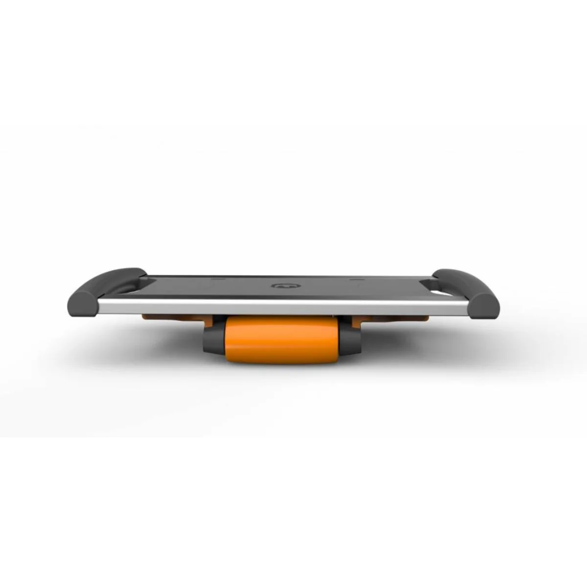 Ein graues und oranges Fitnessgerät auf weißem Hintergrund.