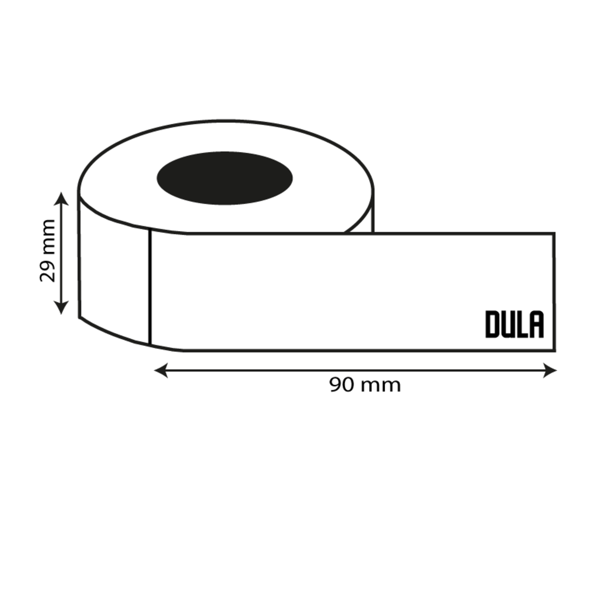 Brother DK-11201 Compatible Label 29x90 mm - 400 stuks