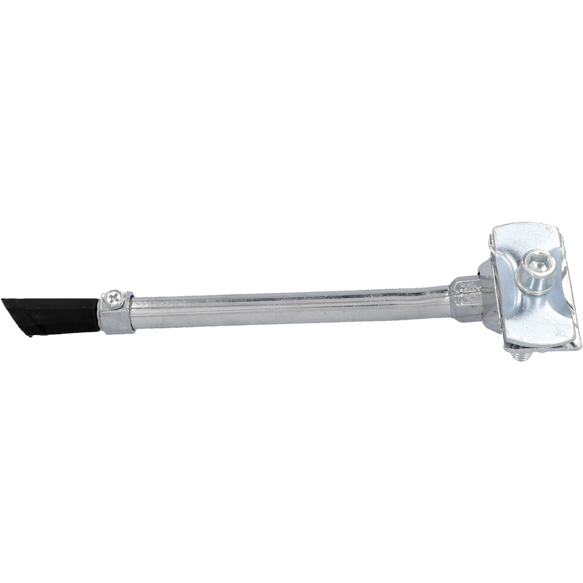 Metall-Türstopper mit Gummispitze, auf weißem Hintergrund.