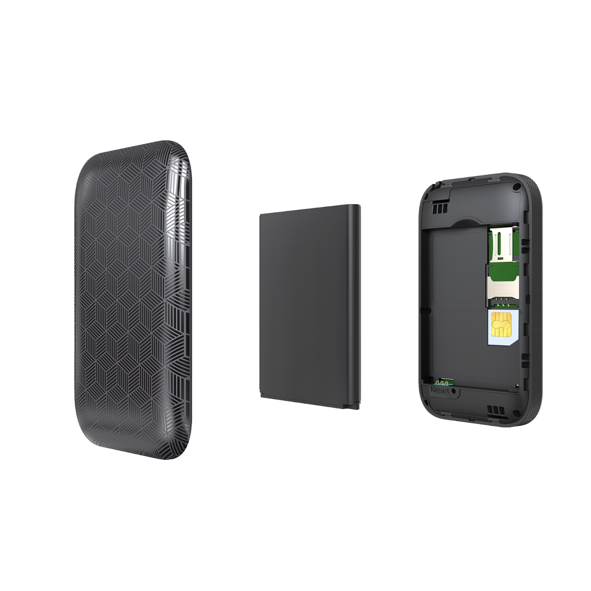Dispositivo mobile portatile smontato, che mostra i componenti interni.