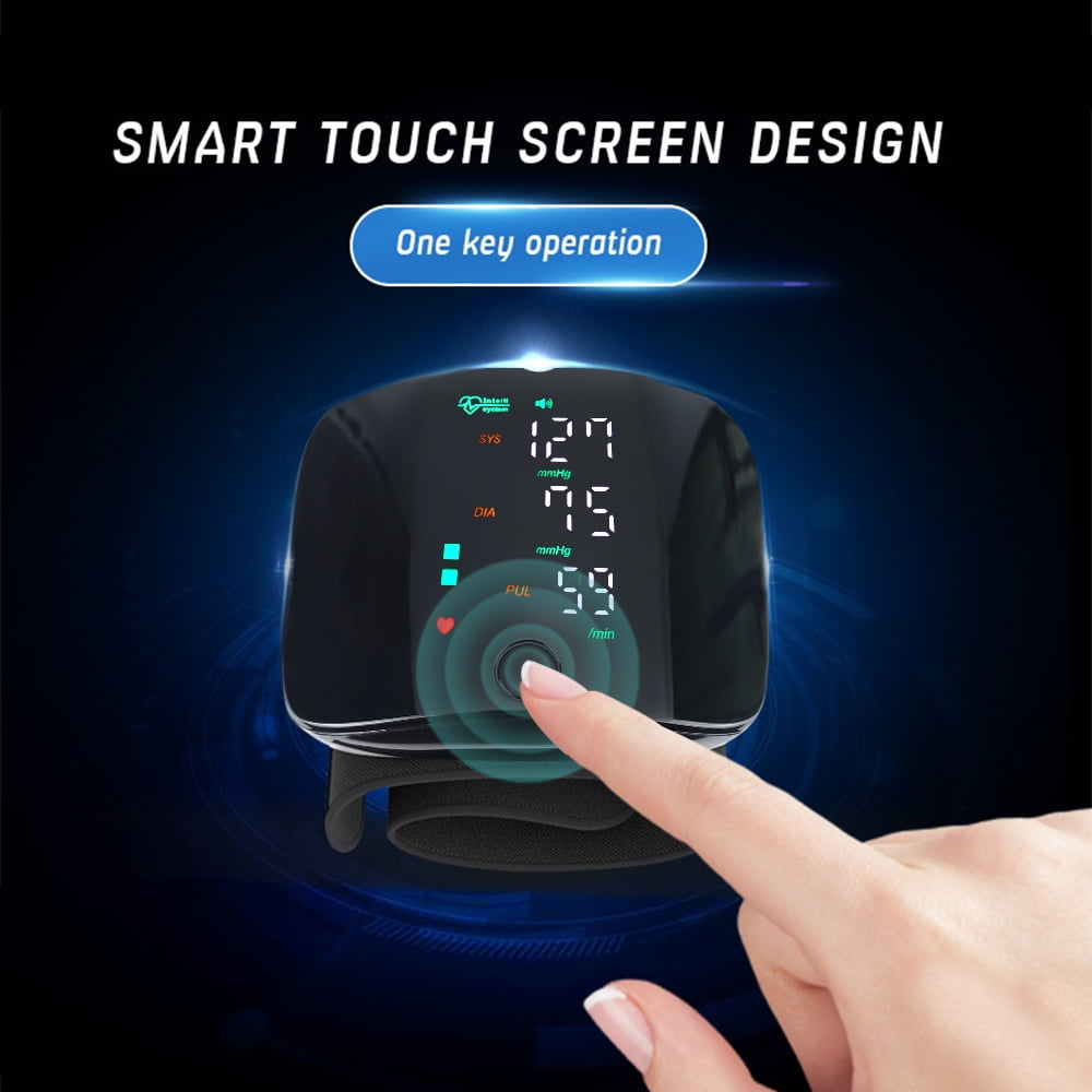 Handgelenk-Blutdruckmessgerät mit intelligentem Touchscreen.