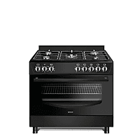 MediaMarkt WIGGO Wiggo WO‑E905R(BB)-2 Gasfornuis Fornuis - Gas - Gas / Netvoeding - Breedte 900 mm aanbieding