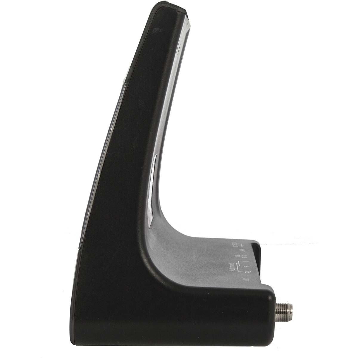 Black support, side view.