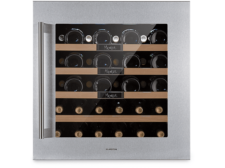 KLARSTEIN Vinsider 36 Built-In Uno Weinkühlschrank (EEK G, Edelstahl)