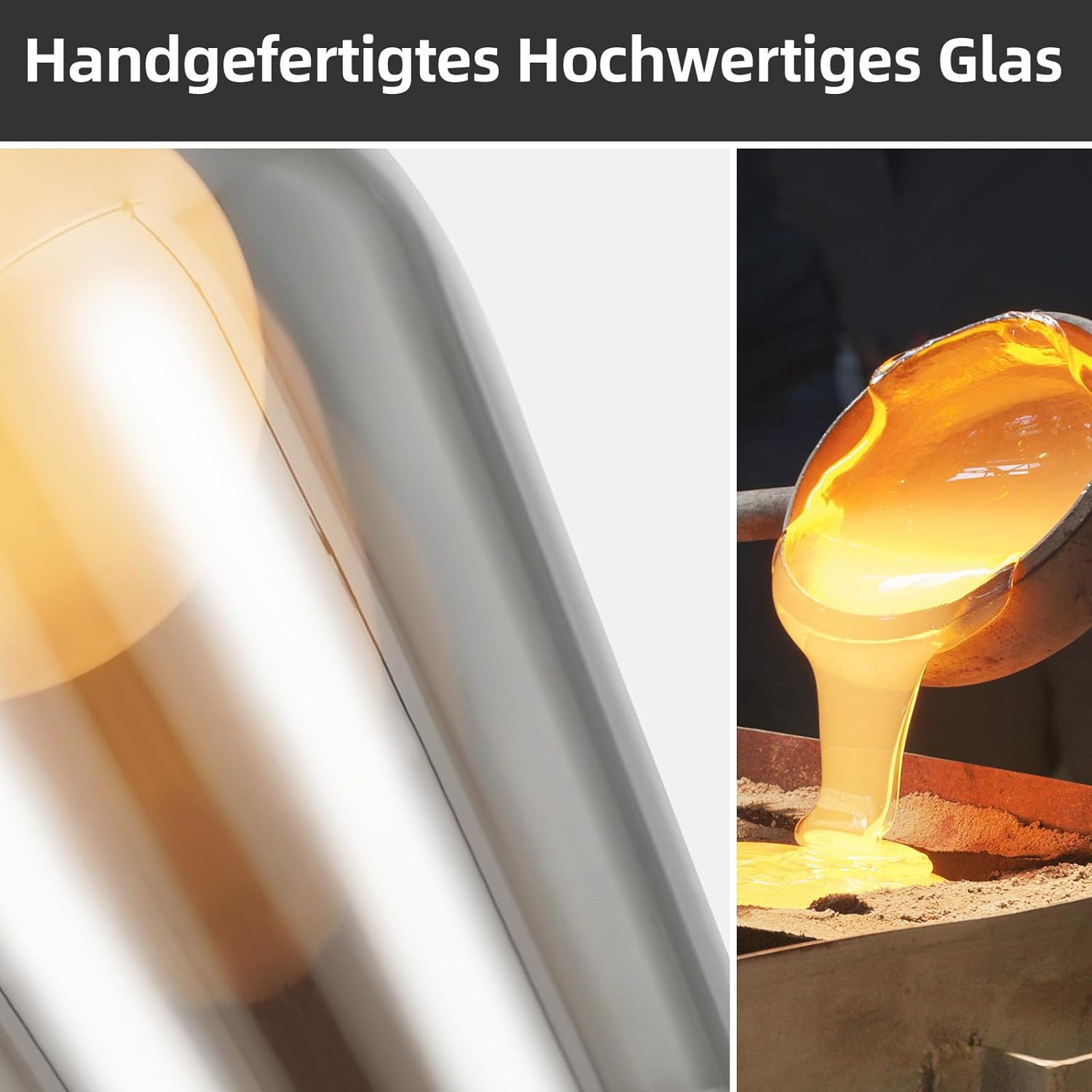 Zbliżenie na topione szkło wylewane. Szkło jest wylewane z tygla.