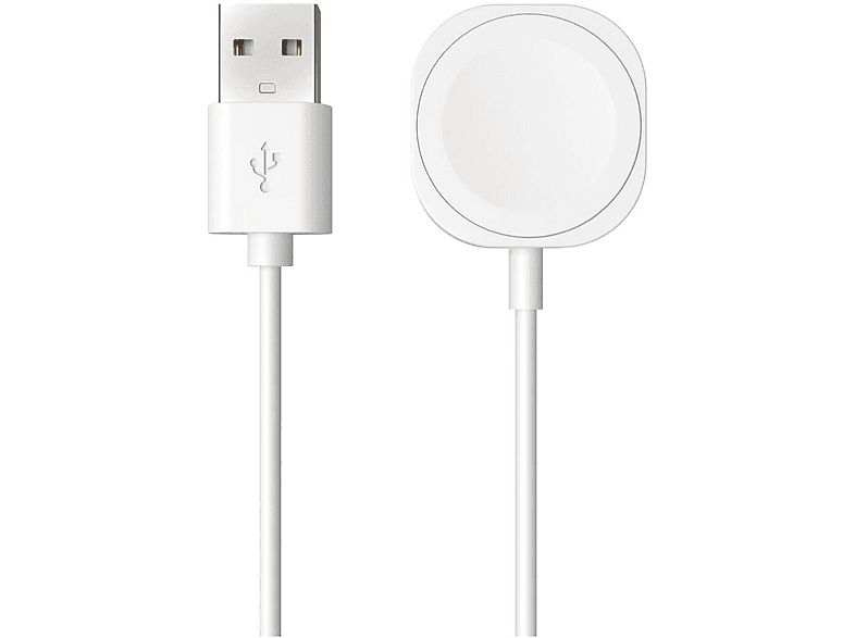 FIXED Apple Watch USB-A, Ladekabel, Apple, Watch Serie 1-10 / SE / Ultra, Weiß