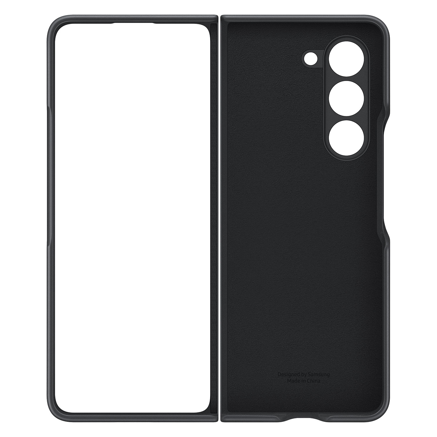 SAMSUNG Originele Eco-Leather Case - Geschikt voor Samsung Galaxy Z Fold 5 - Telefoonhoesje voor Samsung Galaxy Z Fold5 Zwart