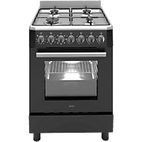 MediaMarkt WIGGO WO-E609R(BX) Fornuis - Gas - Gas / Netvoeding - Breedte 60 cm aanbieding