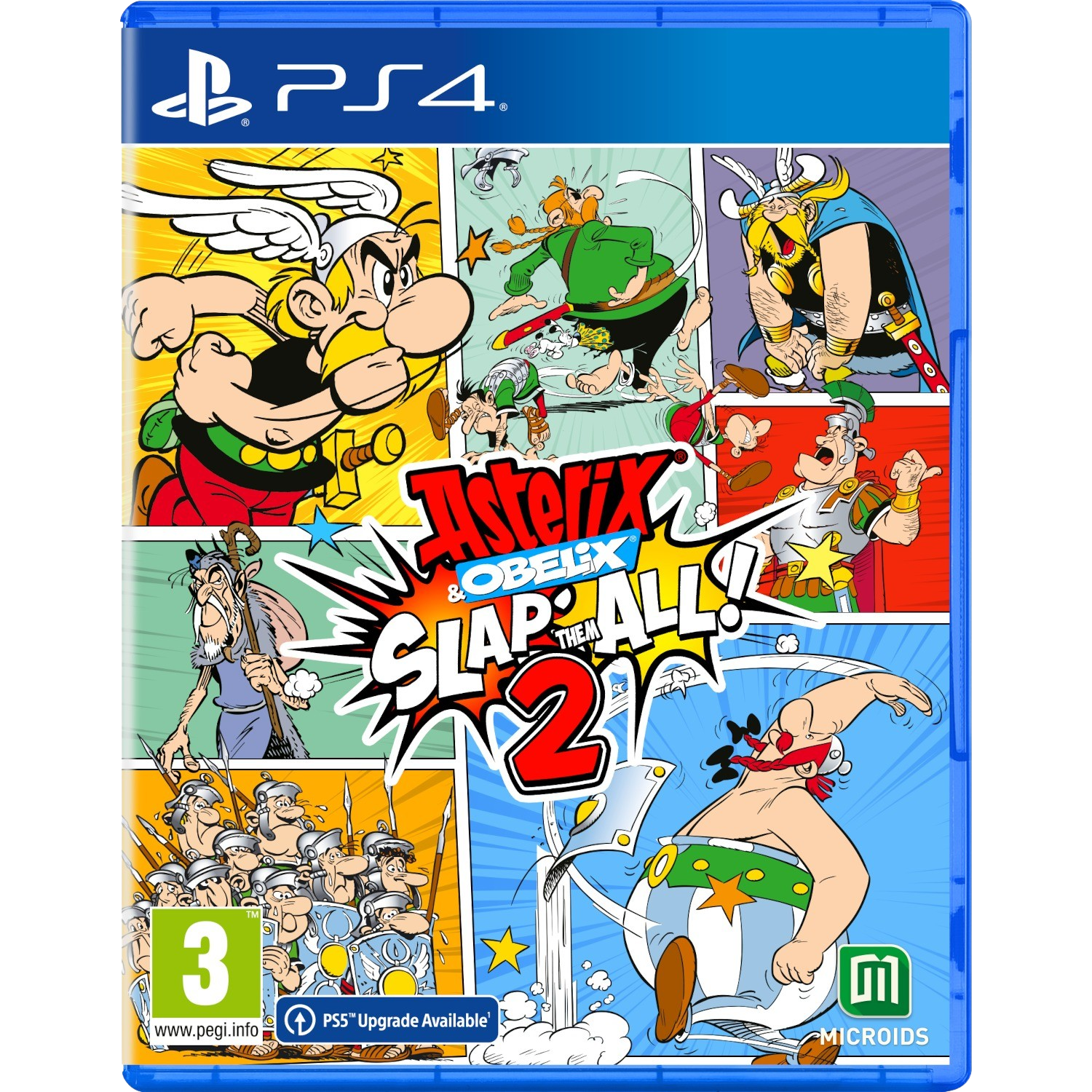 Copertina del gioco PS4 di Asterix & Obelix, con personaggi e titolo del gioco.