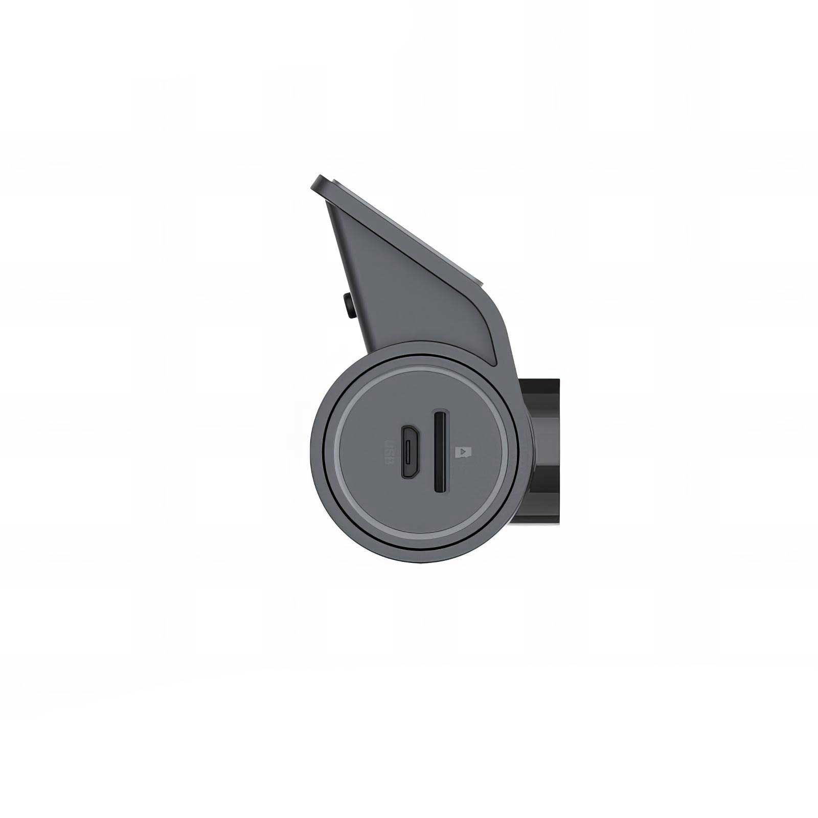 Ein graues Gerät mit USB-Anschluss und Kartensteckplatz. Das Gerät ist abgewinkelt, der Hintergrund ist weiß.