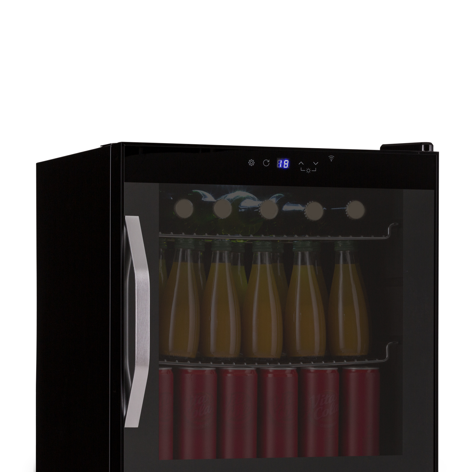 Klarstein Beerlager Frigo Bevande con Porta in Vetro 82cm 56L Argento