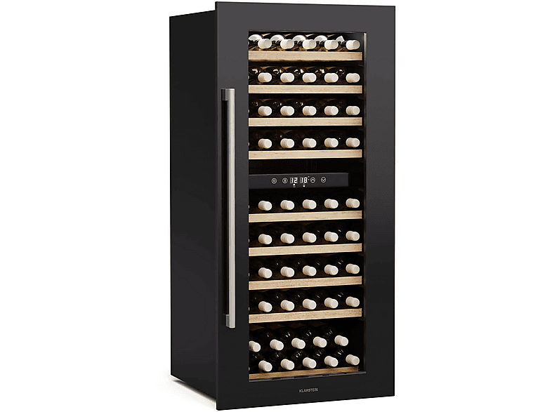 KLARSTEIN Vinsider Duo 79 Weinkühlschrank (EEK G, Schwarz)