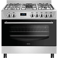 MediaMarkt WIGGO WO-E909R(XX) Fornuis - Gas - Gas / Netvoeding - Breedte 90 cm aanbieding