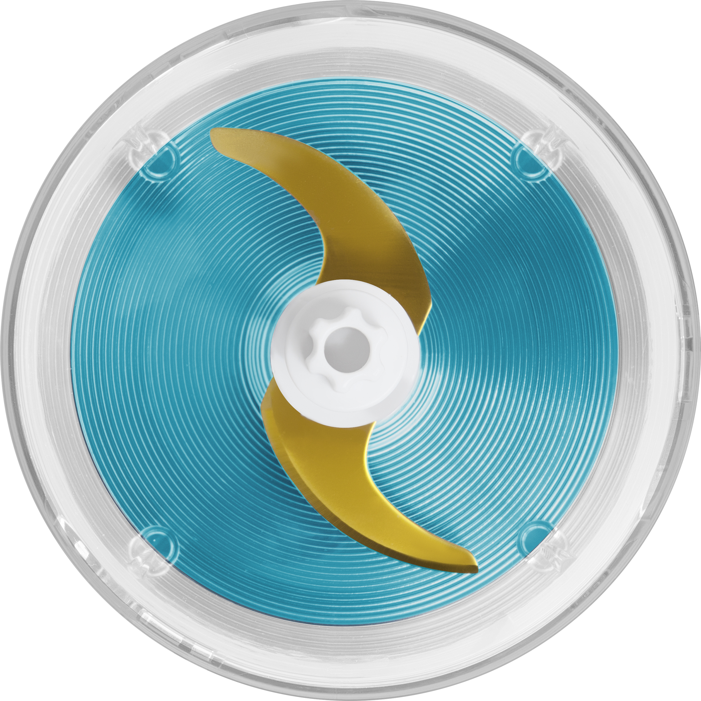 Ostrze blendera jest widoczne w pojemniku.