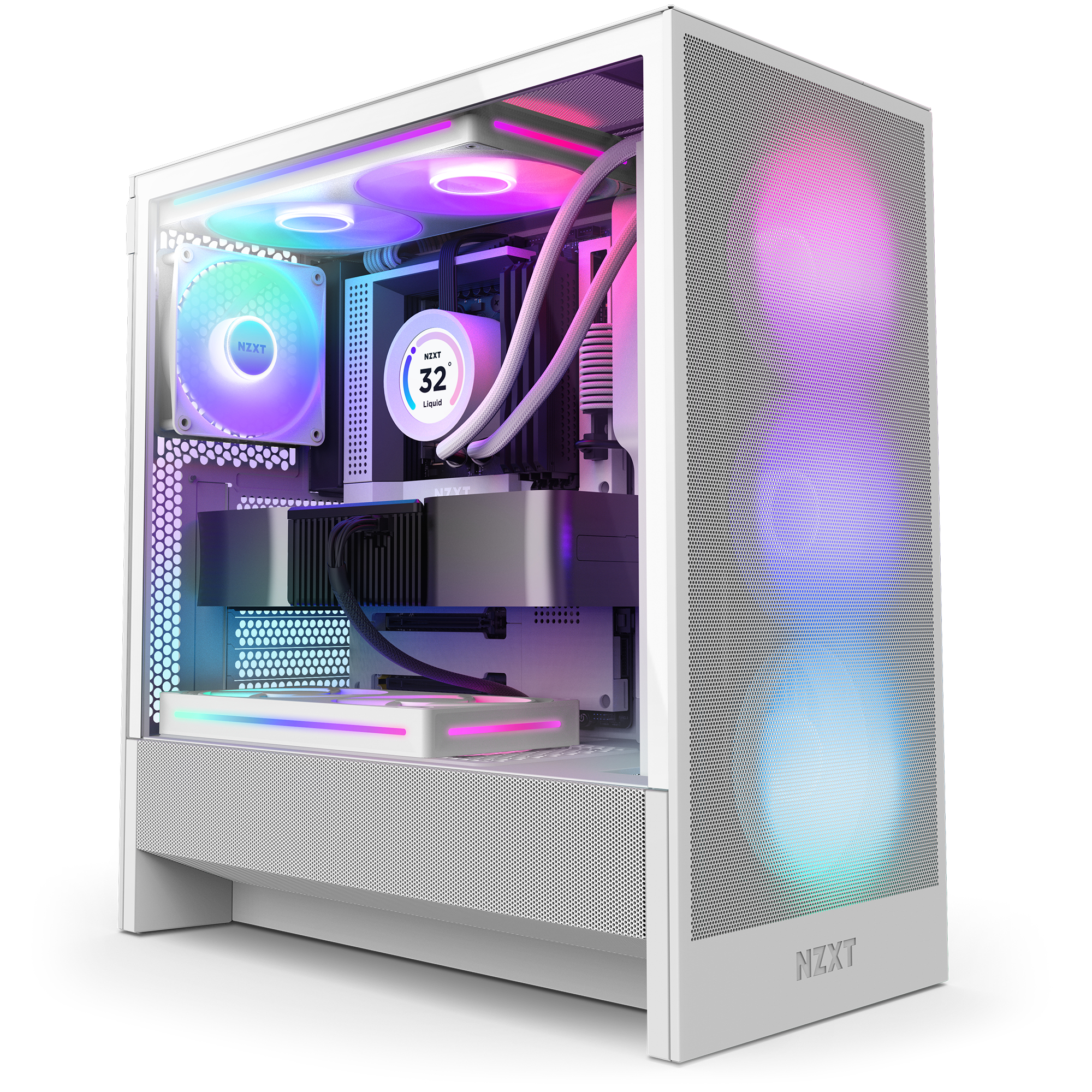 NZXT H5 Flow 2024 RGB Temperli Cam