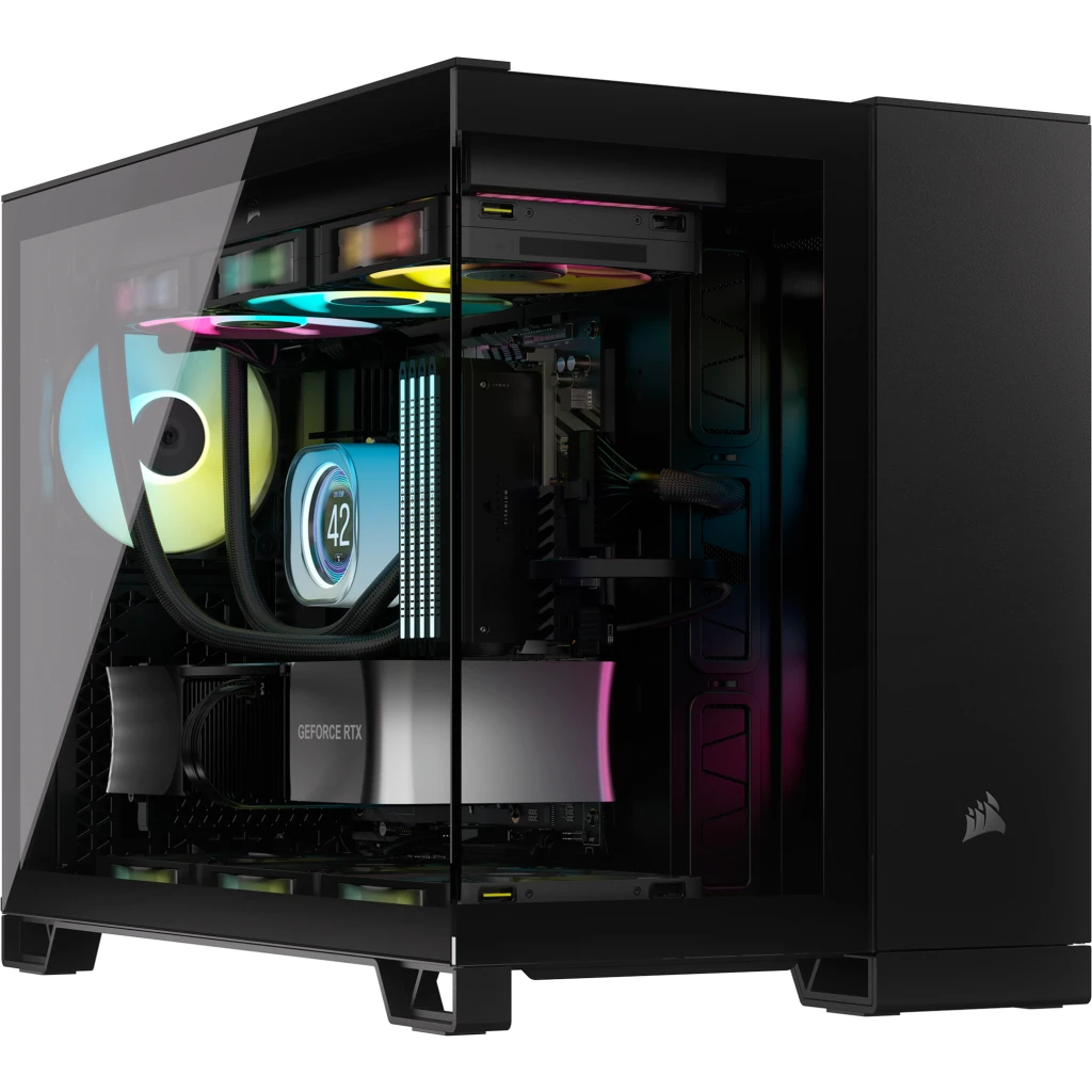 CORSAIR iCUE LINK 2500X RGB Temperli Cam USB 3.2 Mid Tower mATX Gaming Bilgisayar Kasası