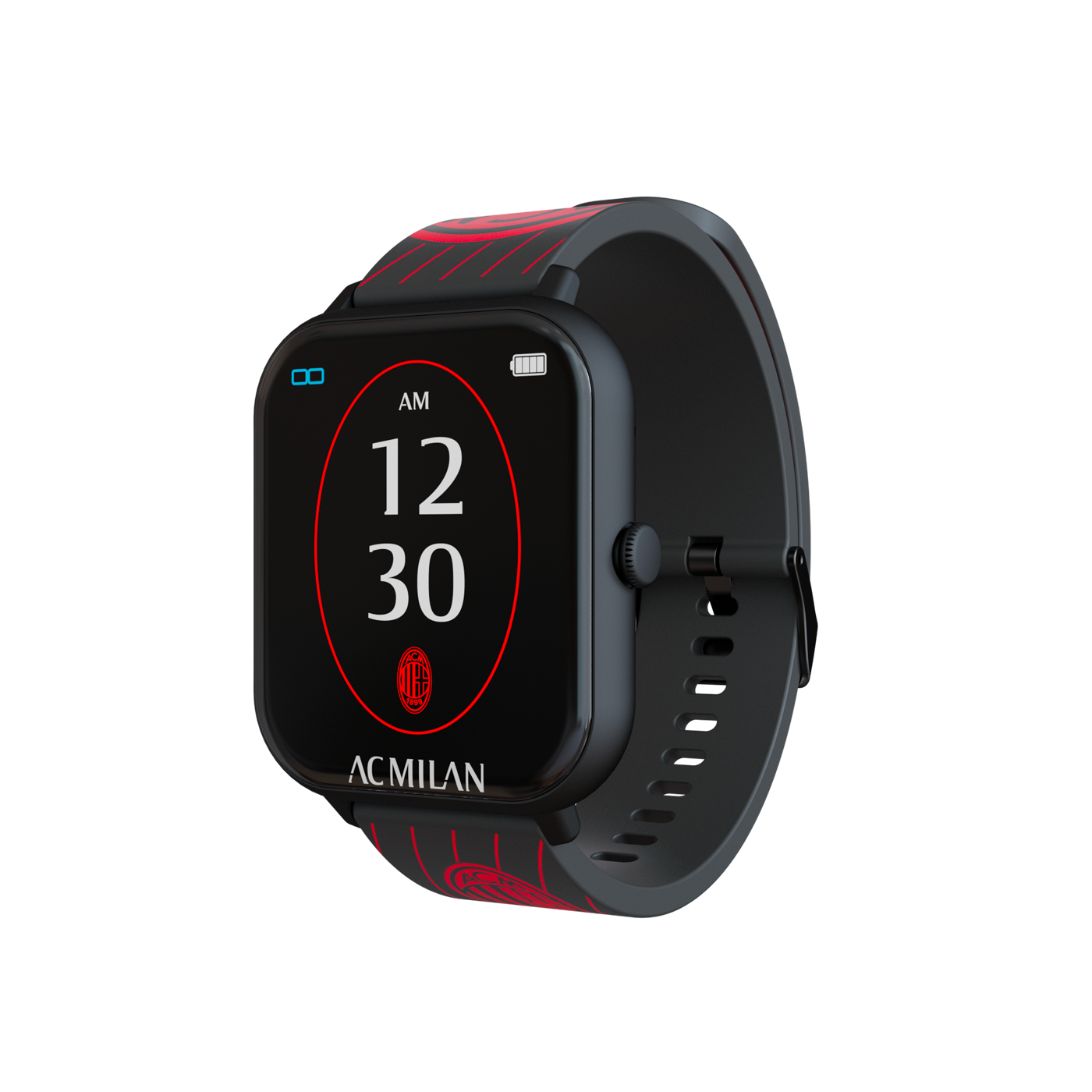 SMARTWATCH TECHMADE AC MILAN TM-SWFOOT-MIL2, Nero