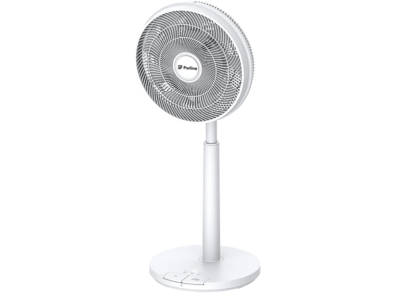 VENTY Draagbare ventilator, draadloze ventilator op batterijen, 48 uur looptijd, afstandsbediening en ledverlichting, inklapbare telescopische campingventilator, rood met behuizing