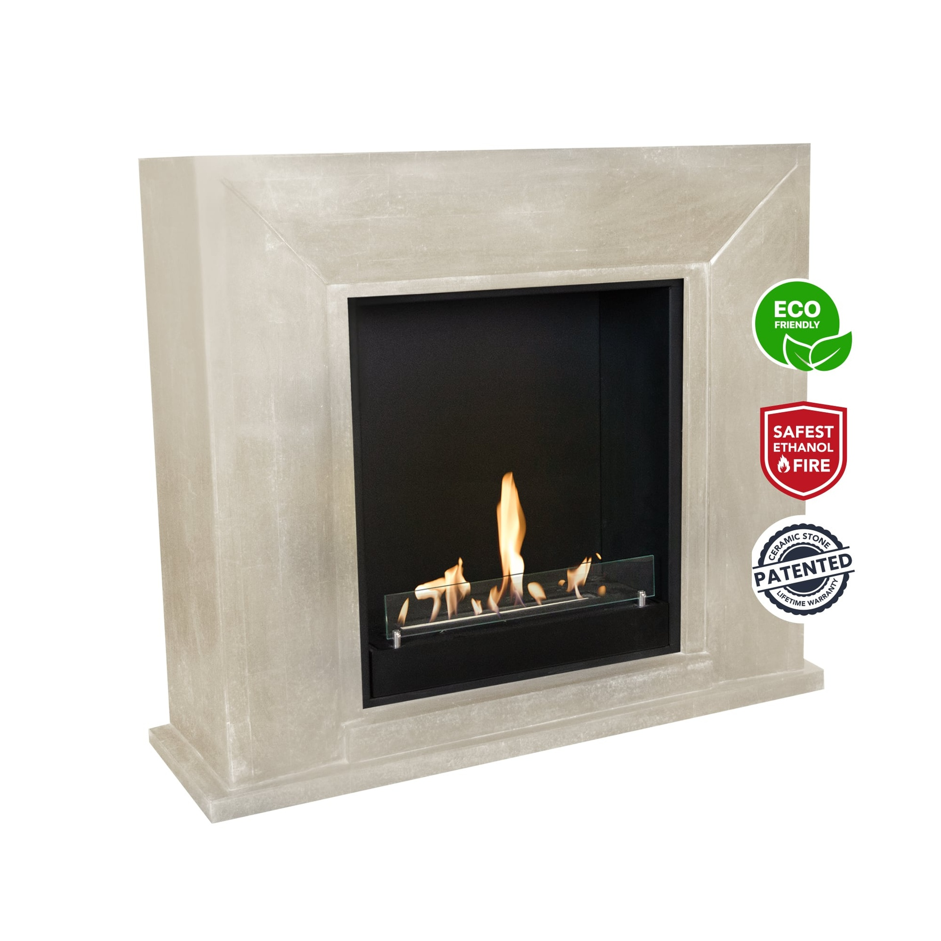 XARALYN Nero BIU-SWP bio-ethanol open haard Bioethanol fireplace Polished natural white