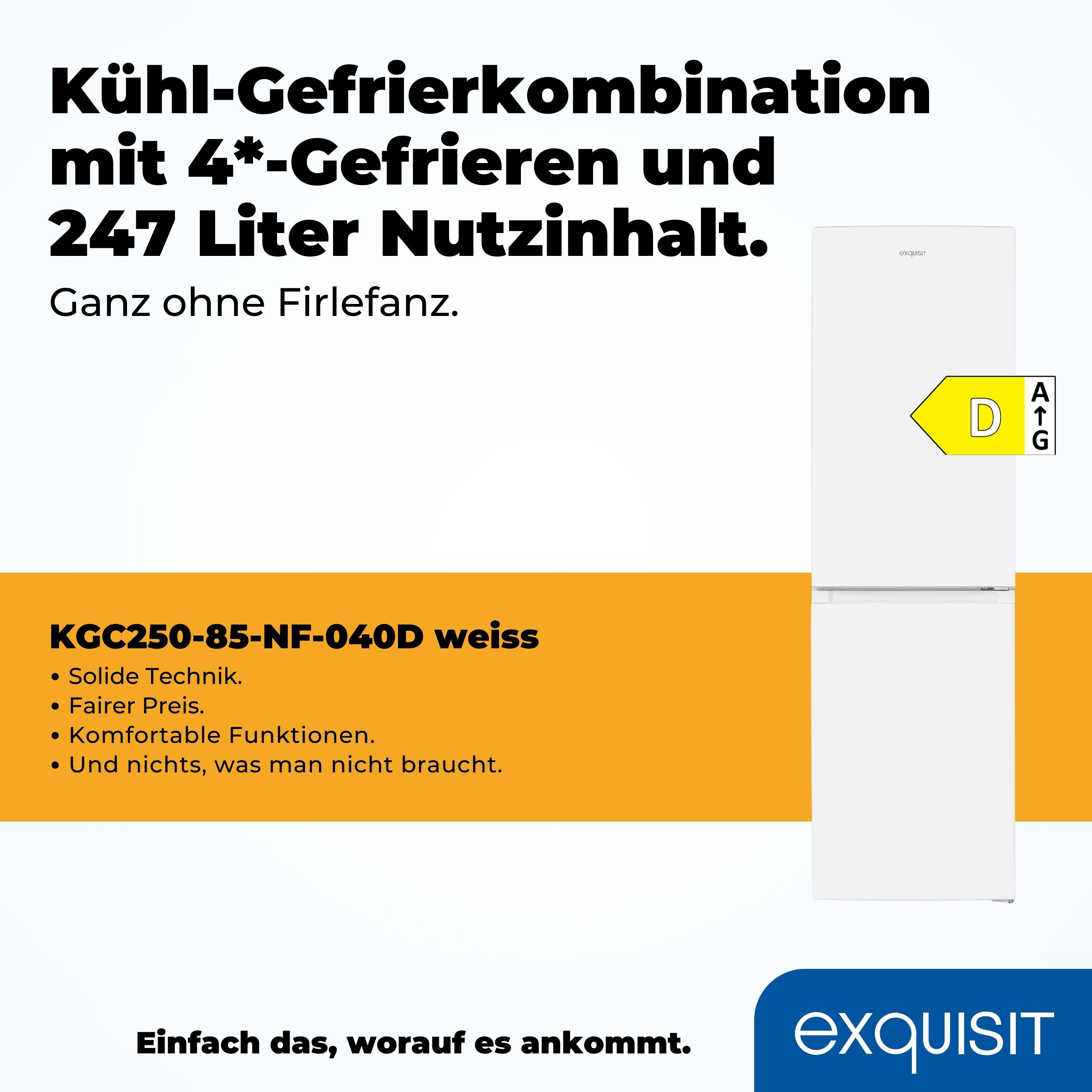 Un refrigerador blanco con una etiqueta de eficiencia energética.