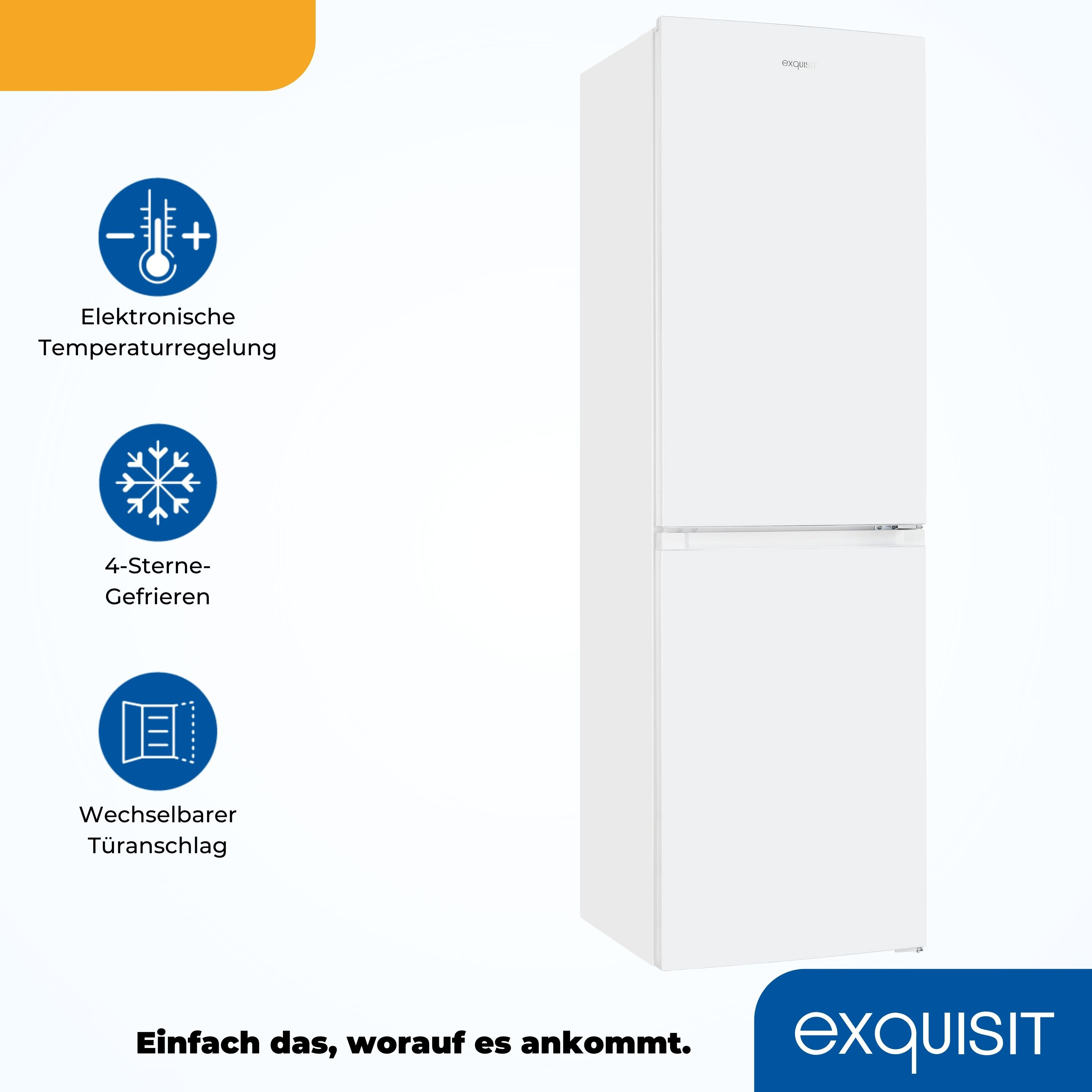 Refrigerador blanco con dos puertas. Texto e iconos sobre las funciones a la izquierda.