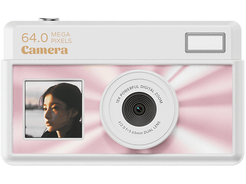 UWOT LED-Licht, 64MP, 4K,18x Zoom, Profi-Qualität Digital camera rosa ...
