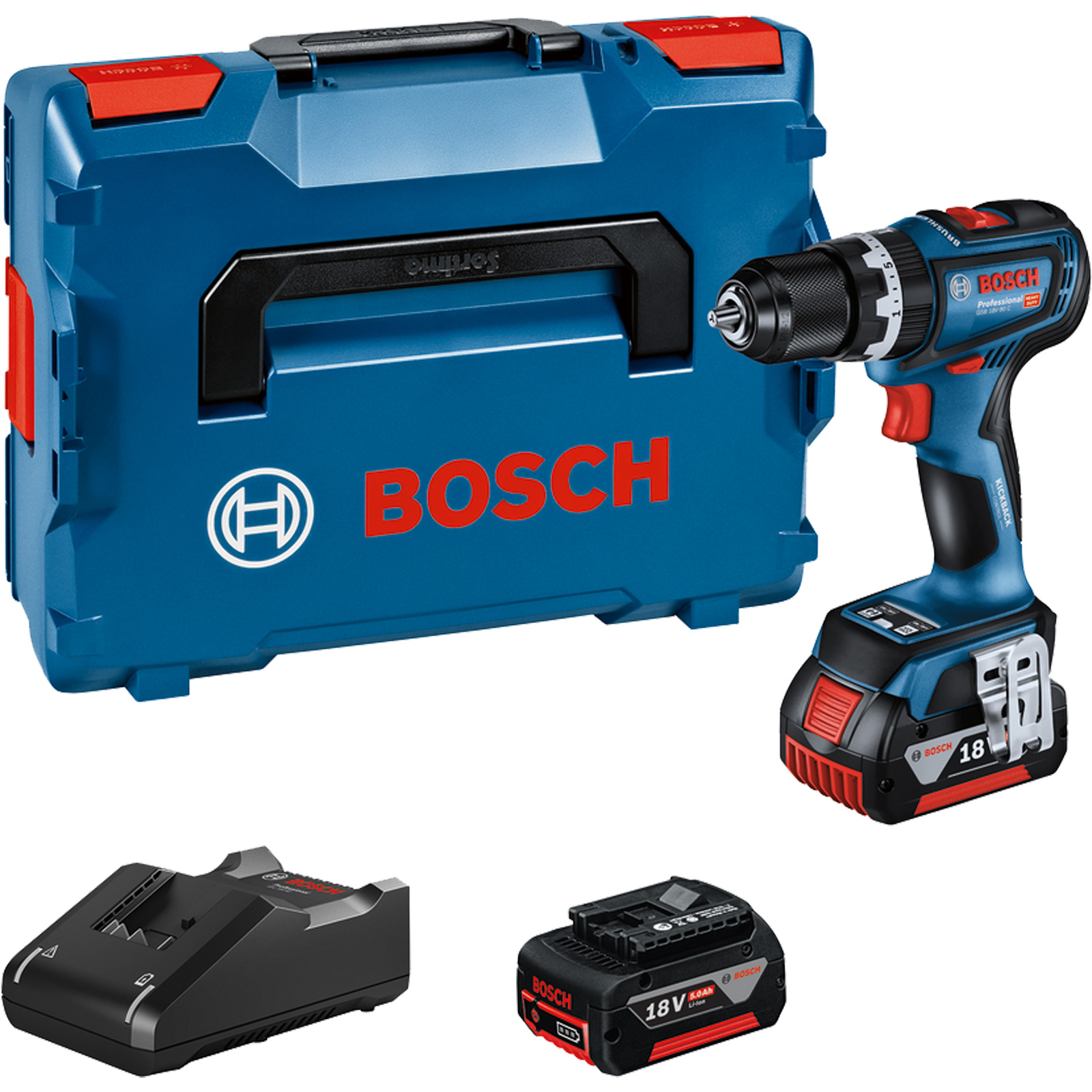 BOSCH GSB 18V-90 C 2x5Ah Akülü Vidalama