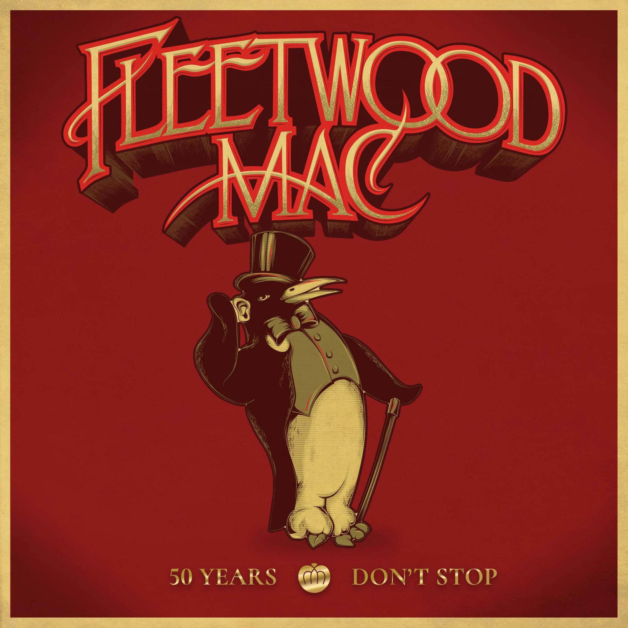 Copertina dell'album con un pinguino. Testo: Fleetwood Mac, Don't Stop.