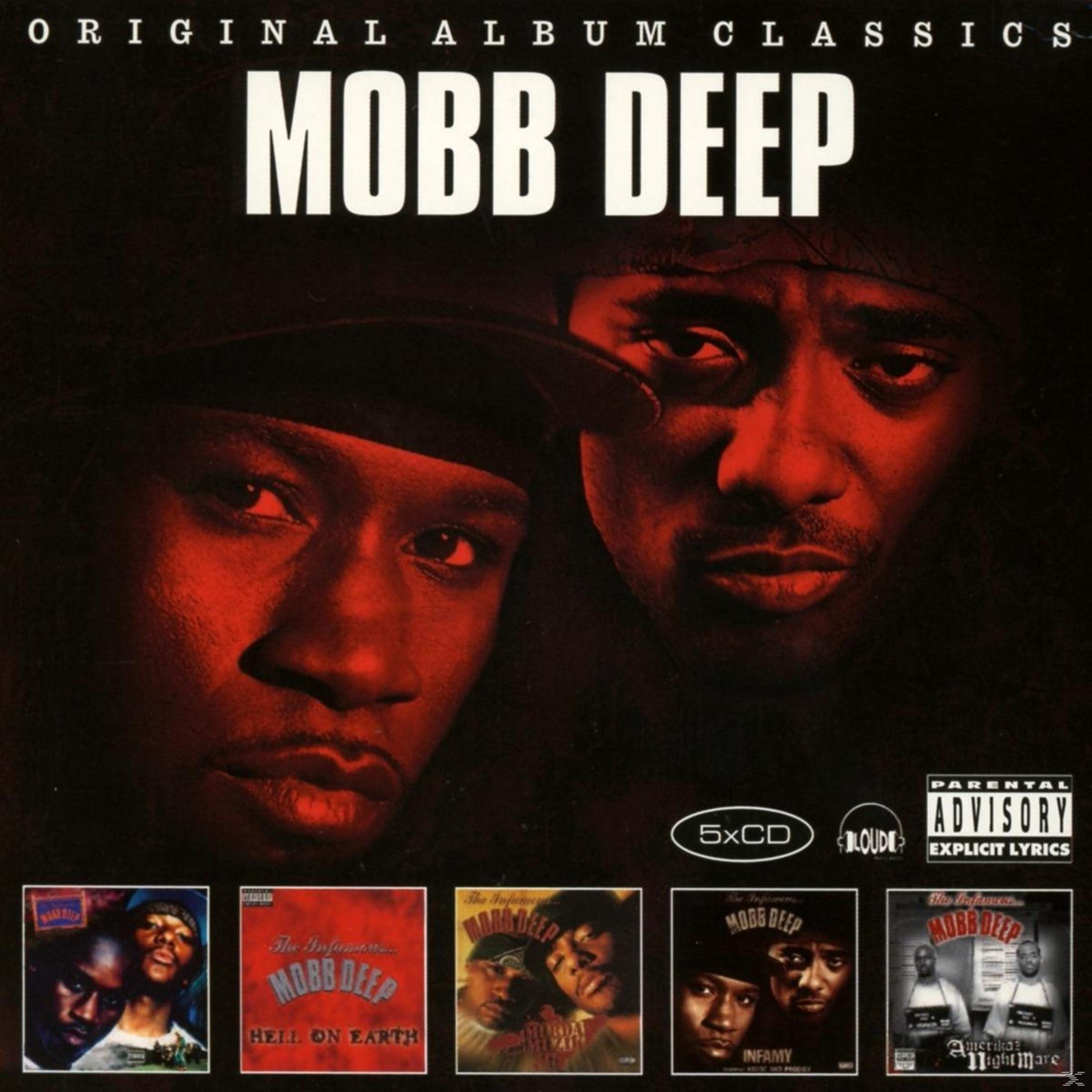 Copertina dell'album con i volti di due uomini. Testo: 'MOBB DEEP' e titoli degli album sottostanti.