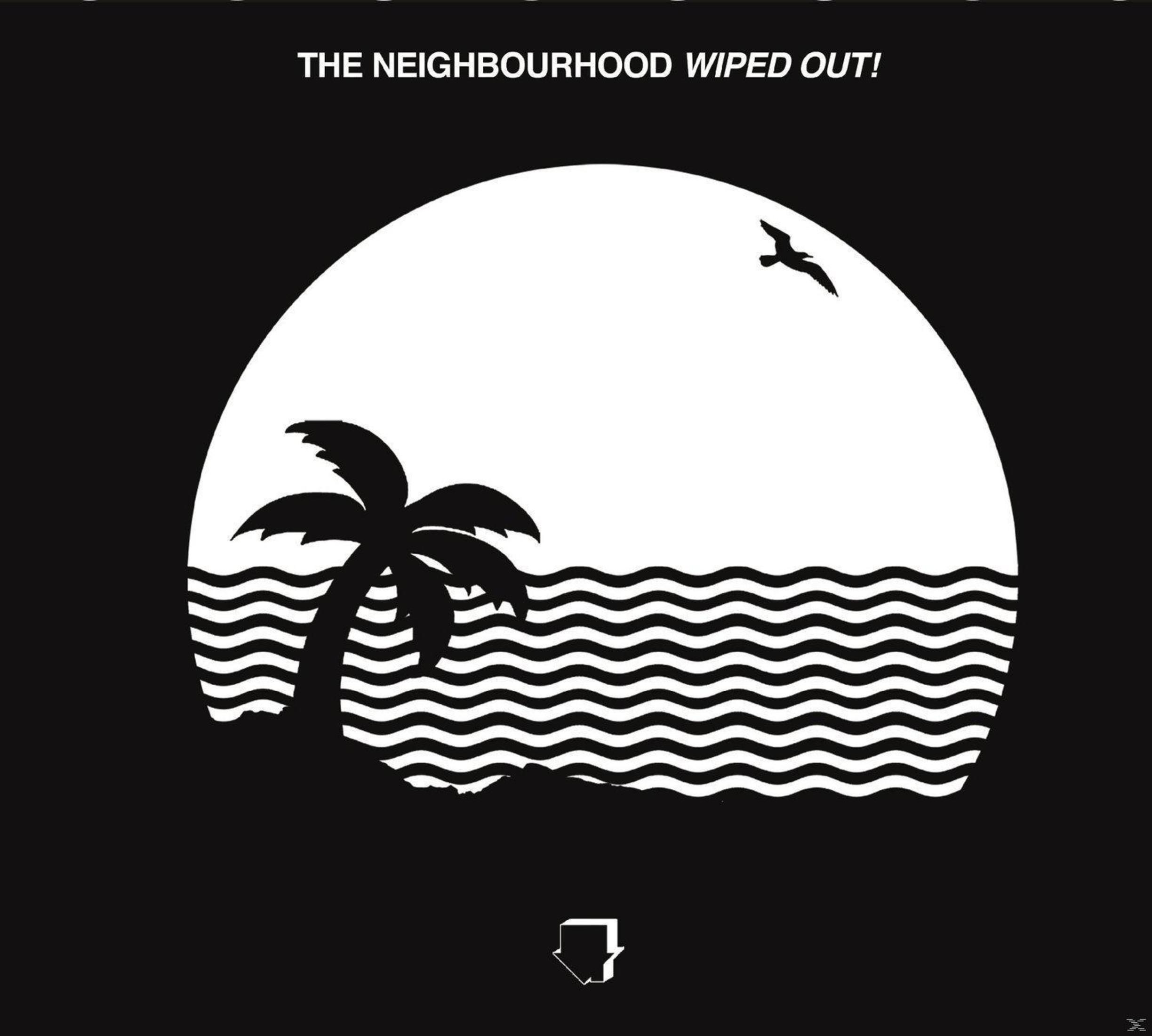 Copertina dell'album con un'immagine in bianco e nero di una scena sulla spiaggia con il testo "THE NEIGHBOURHOOD WIPED OUT!".