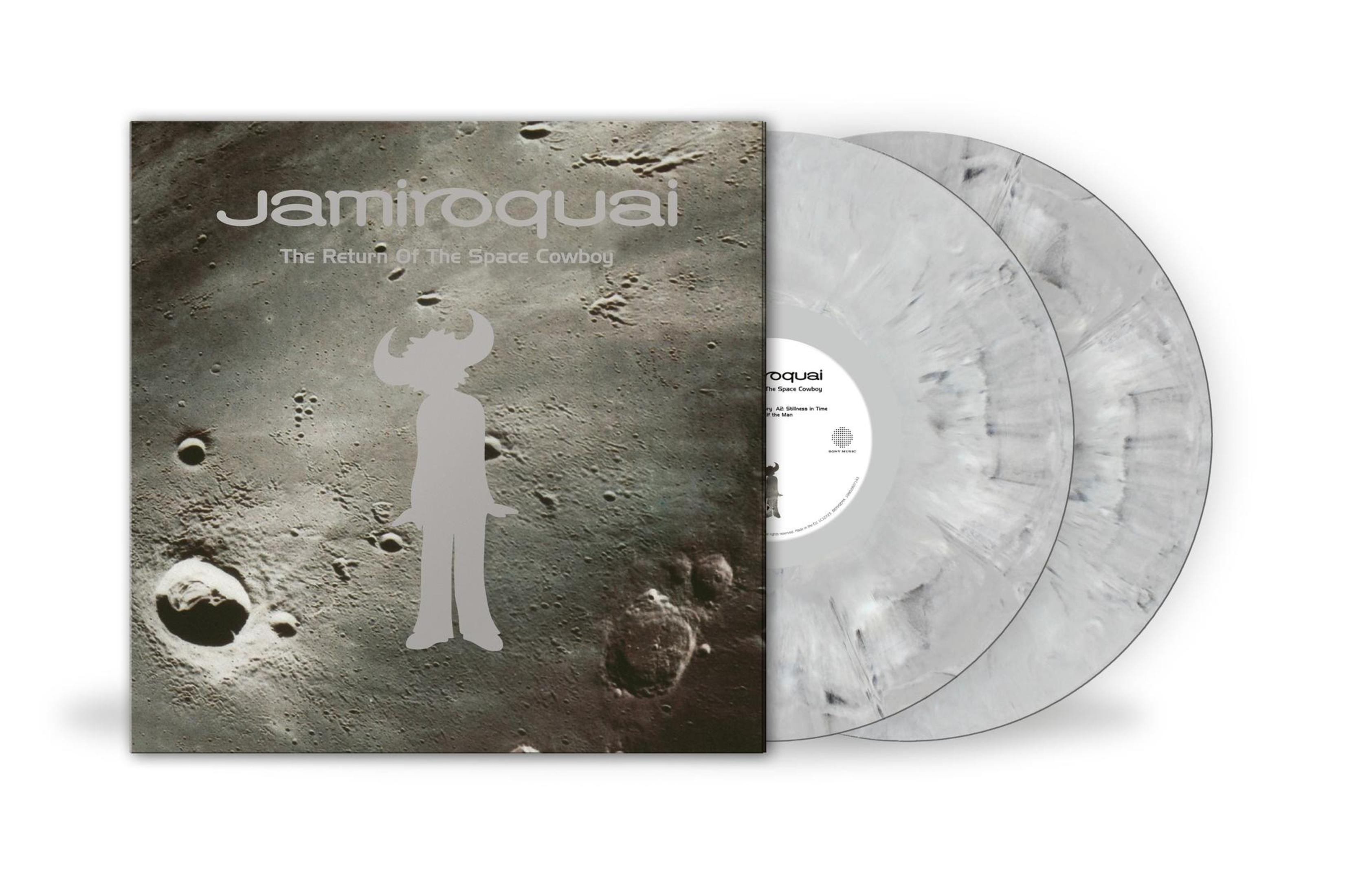 Portada del álbum, con dos discos de vinilo grises. El álbum es gris.