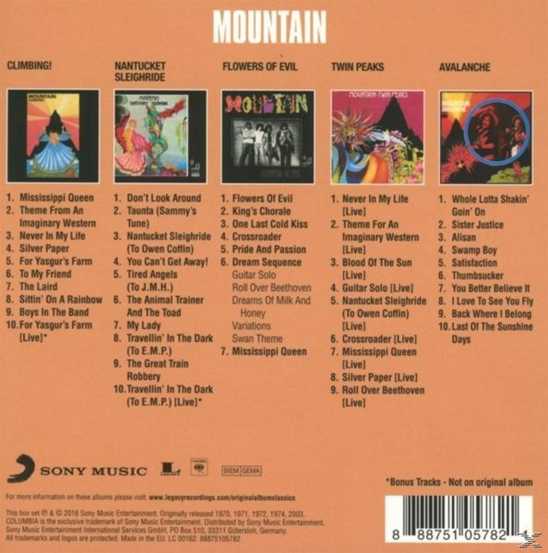 Albumhoes met tekst en albumtitel met verschillende albumhoezen.