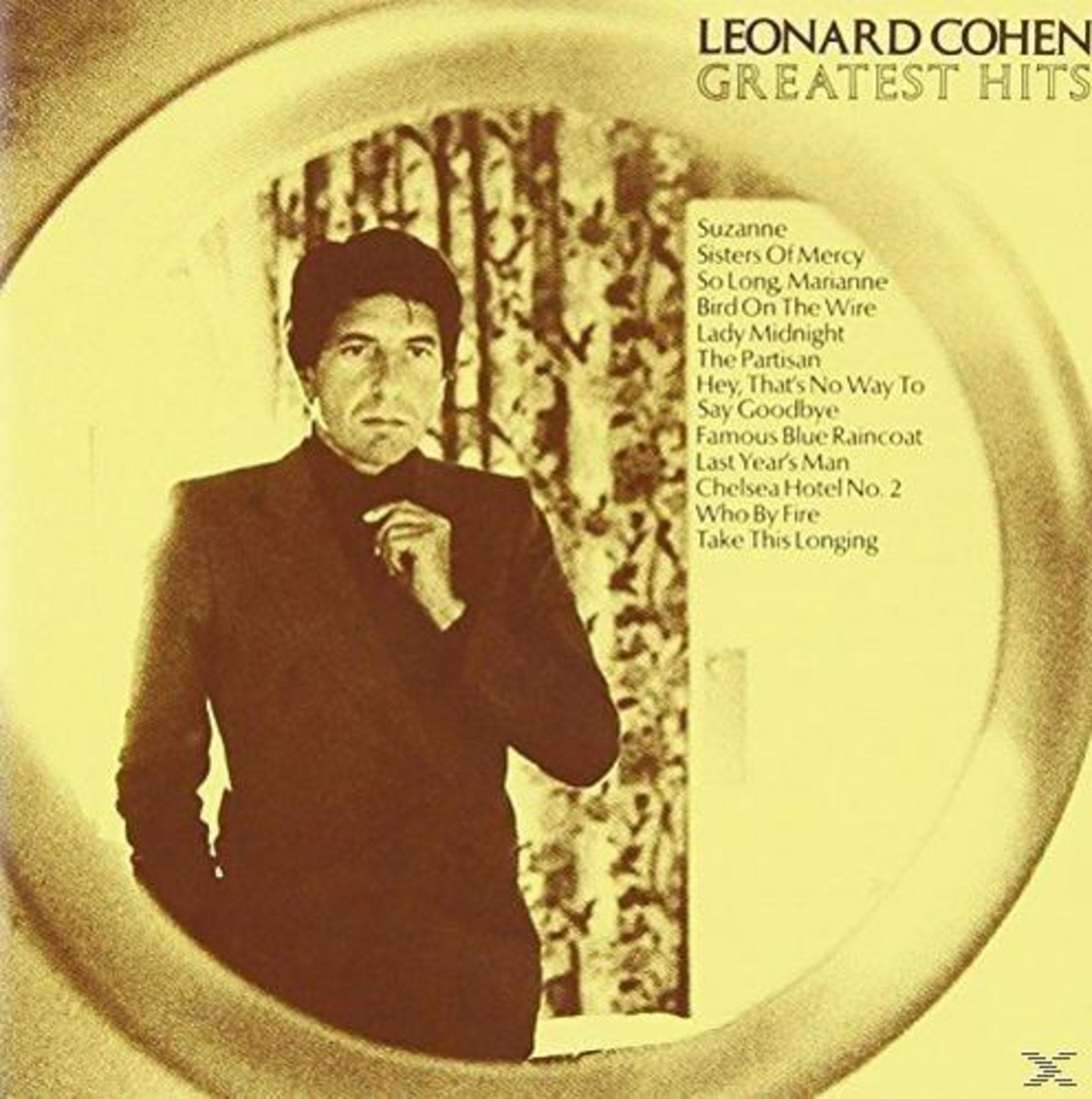 Copertina dell'album con un uomo in abito, in un cerchio. Il titolo dell'album è 'Greatest Hits'.