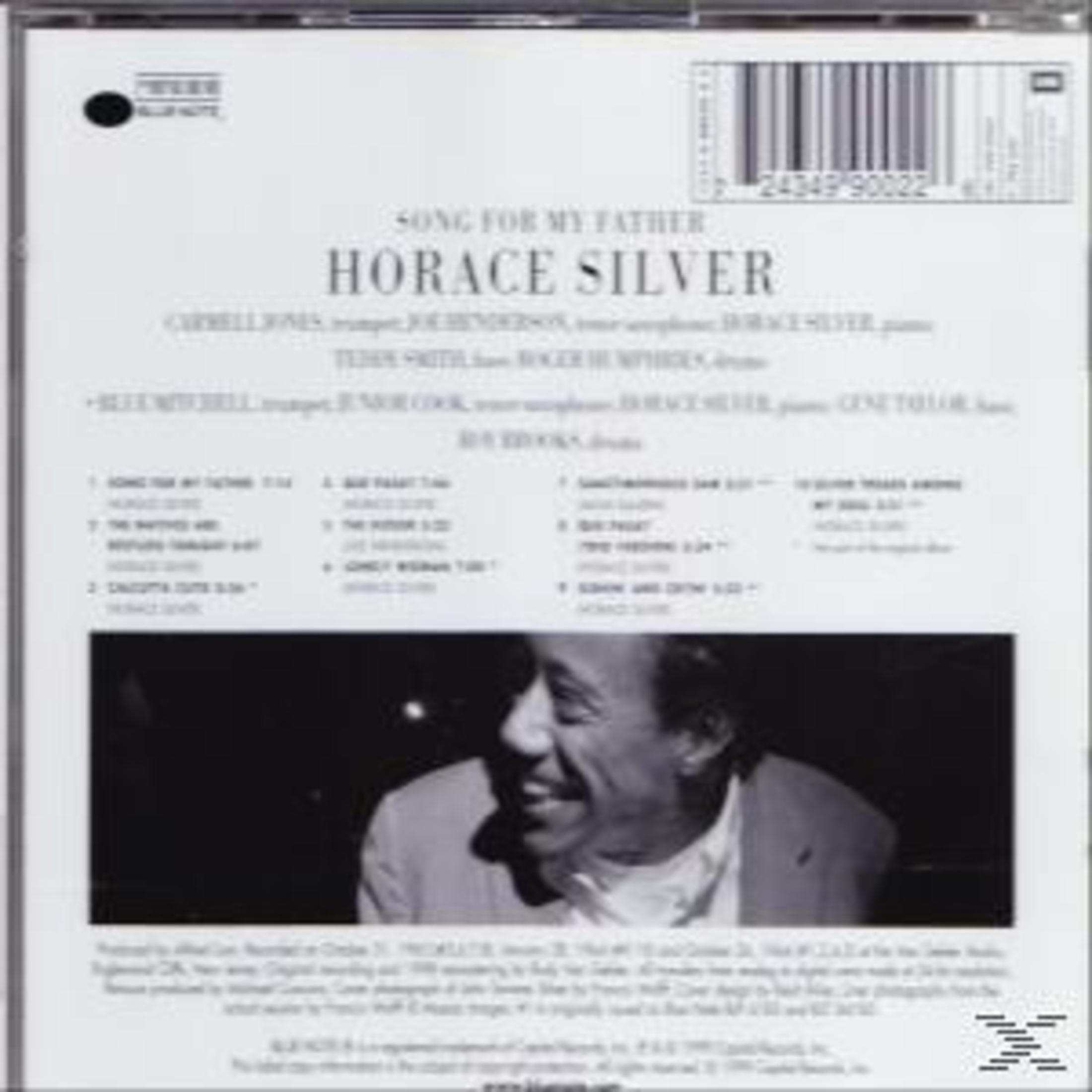 Retro del CD. Il testo elenca i titoli delle canzoni, il nome dell'artista 'HORACE SILVER' e una foto in bianco e nero.