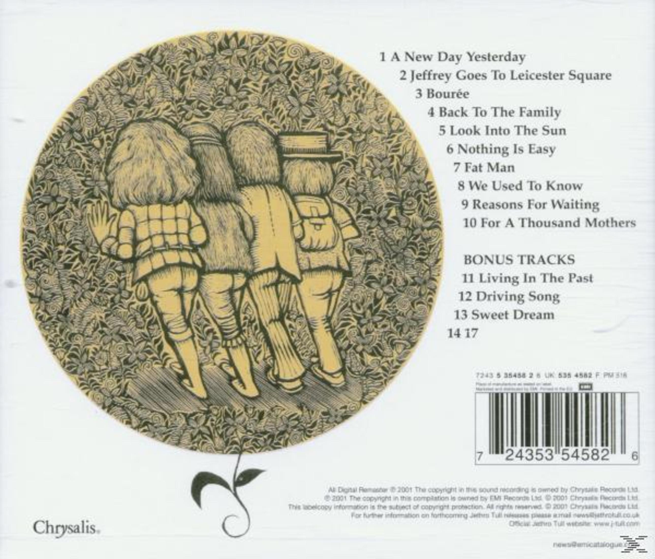 Retro copertina del CD con un elenco di brani e tre personaggi dei cartoni animati. L'album è dei Jethro Tull.