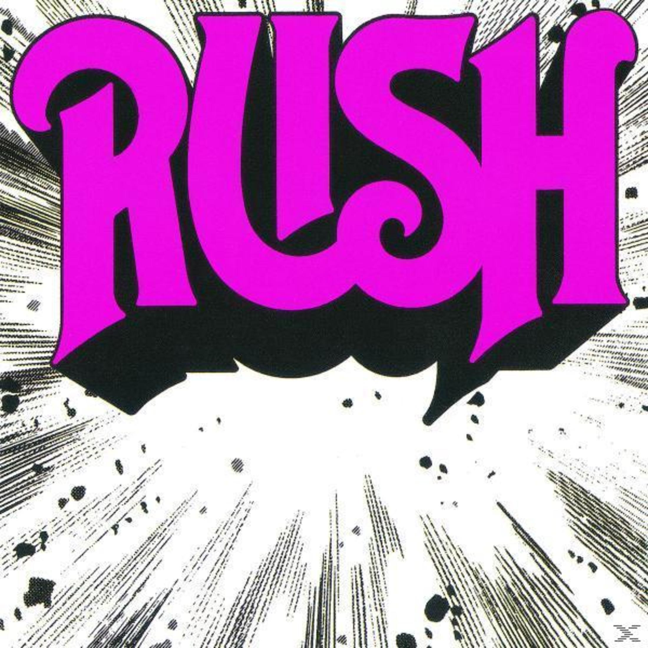 La parola 'RUSH' in un grassetto viola, su sfondo bianco.