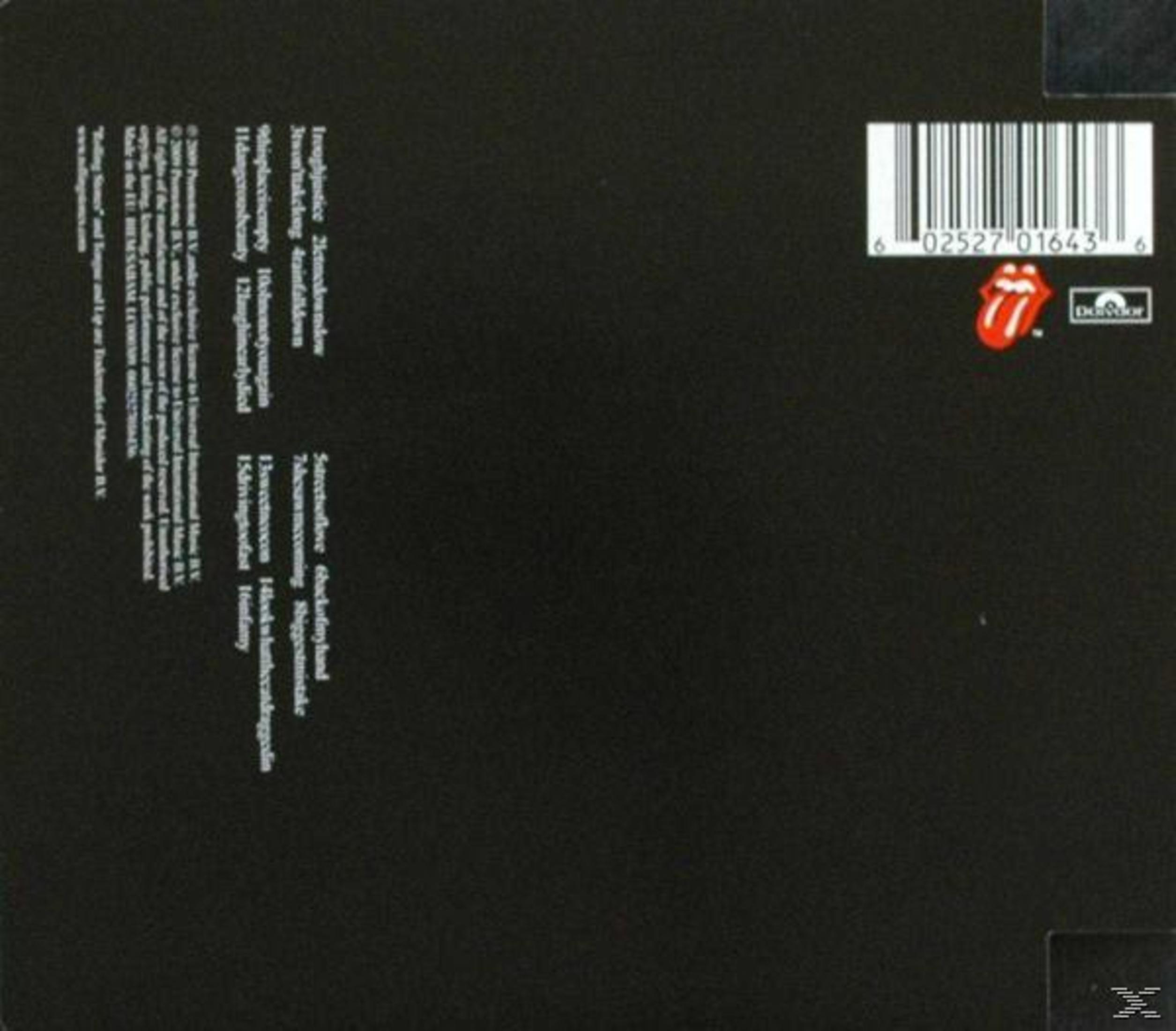 Czarna okładka albumu z logo Rolling Stones i kodem kreskowym.