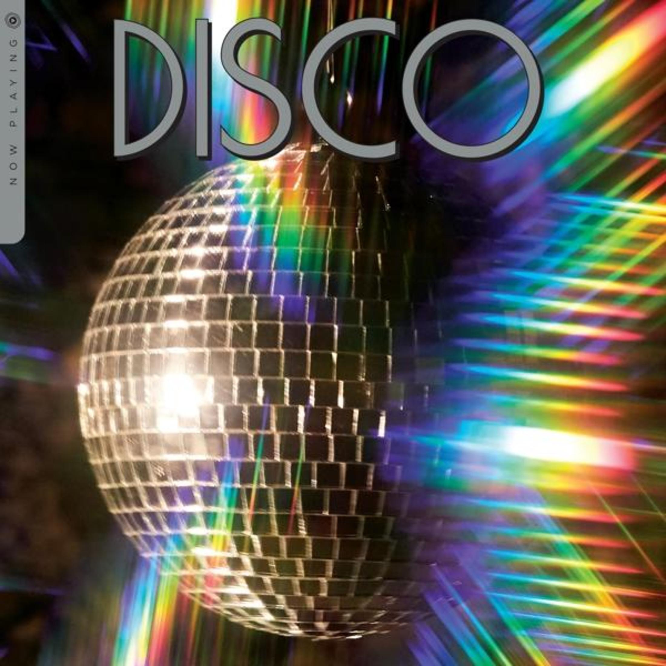 Copertina dell'album con palla da discoteca e scie di luce colorate.