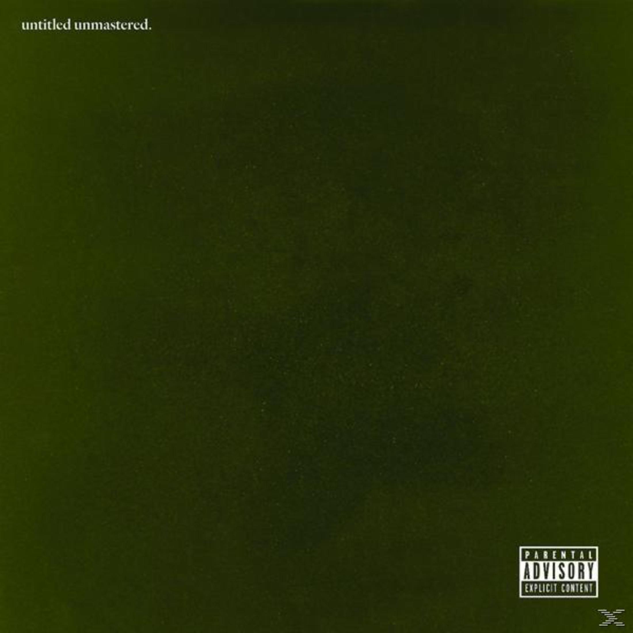 Ciemnozielona okładka albumu z napisem 'untitled unmastered.' i ostrzeżeniem dla rodziców.