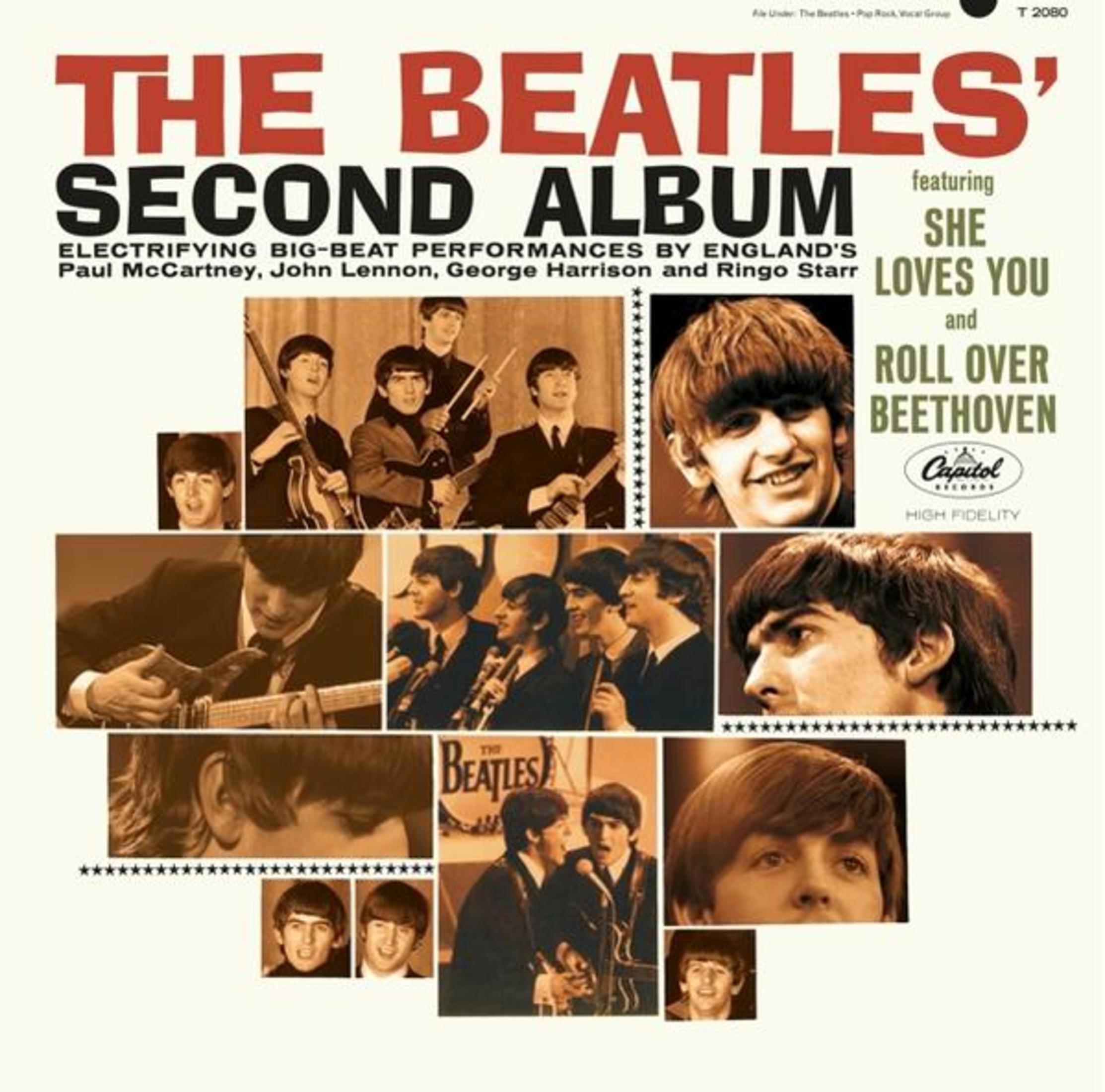 Copertina dell'album The Beatles' Second Album. Foto della band e titolo dell'album.