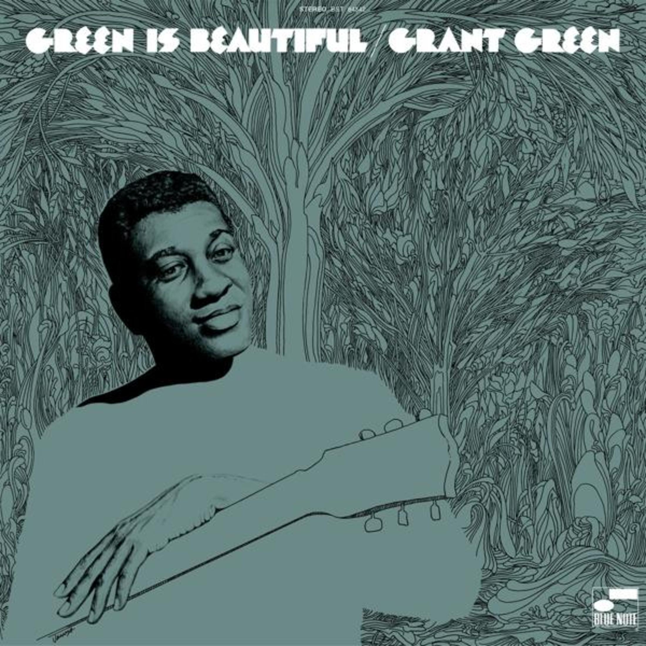 Copertina dell'album con un uomo che tiene una chitarra su uno sfondo simile a una foresta con 'Green is Beautiful'.