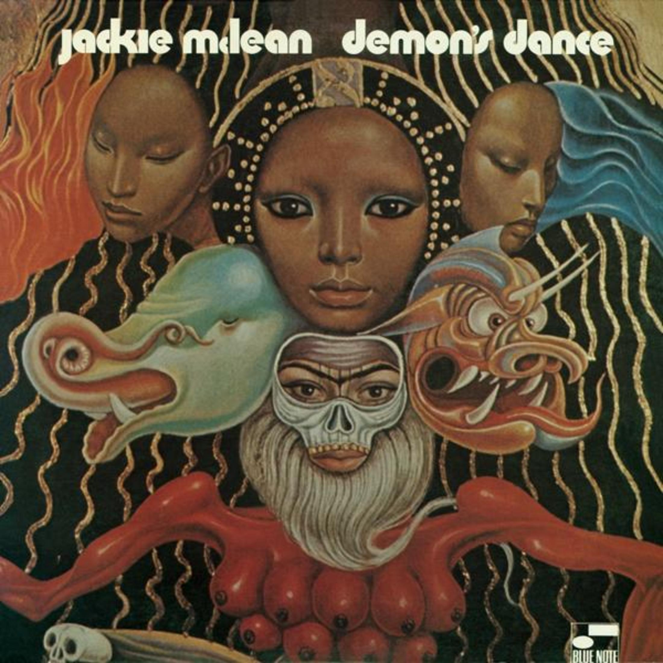 Copertina dell'album con volti e figure artistiche. Testo: Jackie McLean, Demon's Dance.