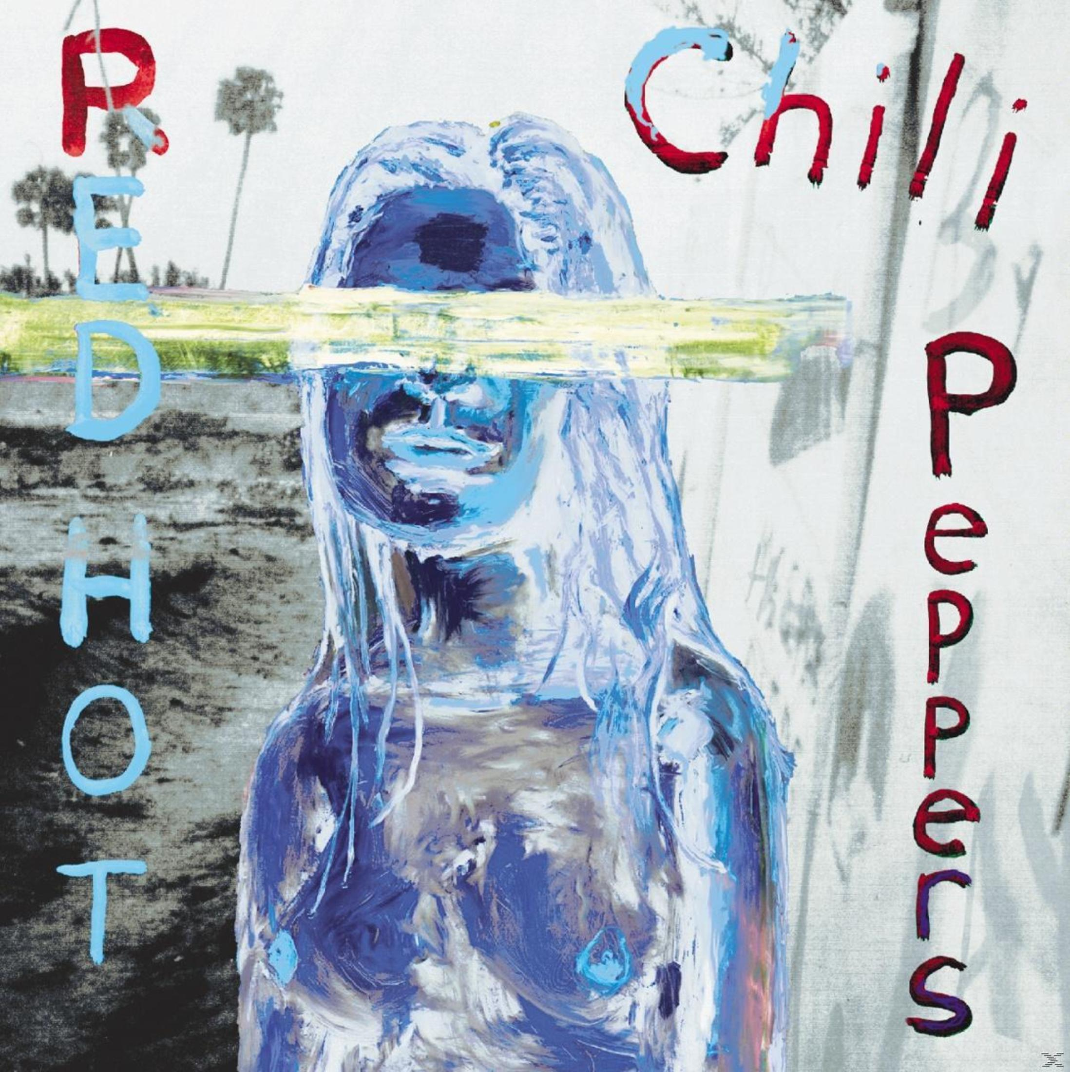 Copertina dell'album. Donna dipinta con pelle blu. Testo 'Red Hot Chili Peppers' con lettere rosse e blu.