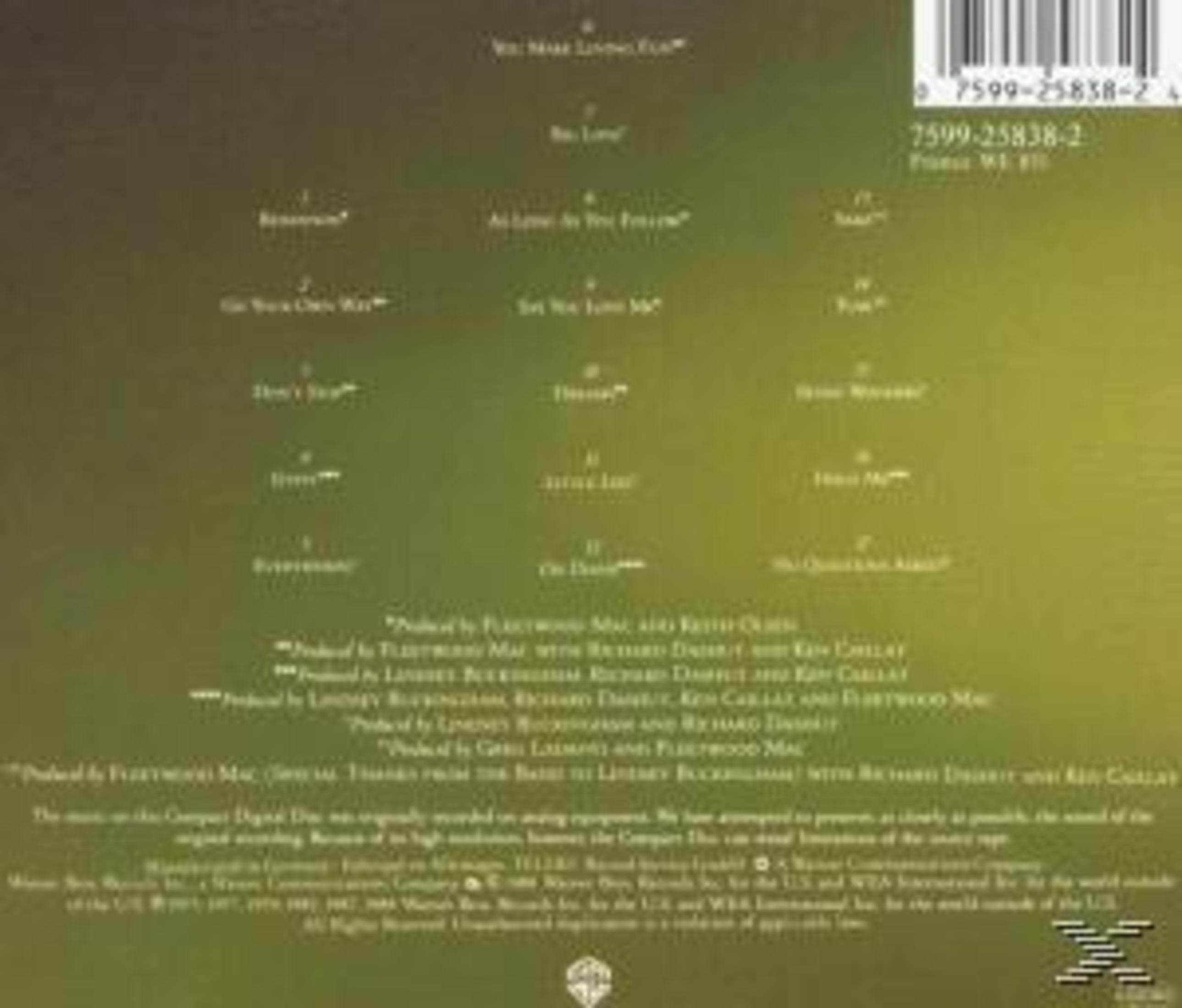 Il retro di un'astuccio per CD con un elenco di canzoni e crediti.