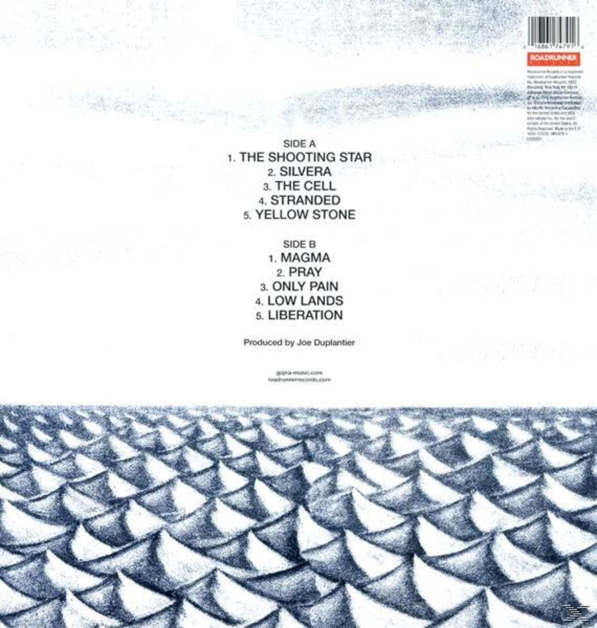 Copertina dell'album con titoli delle canzoni e sfondo blu strutturato. Testo: The Shooting Star.