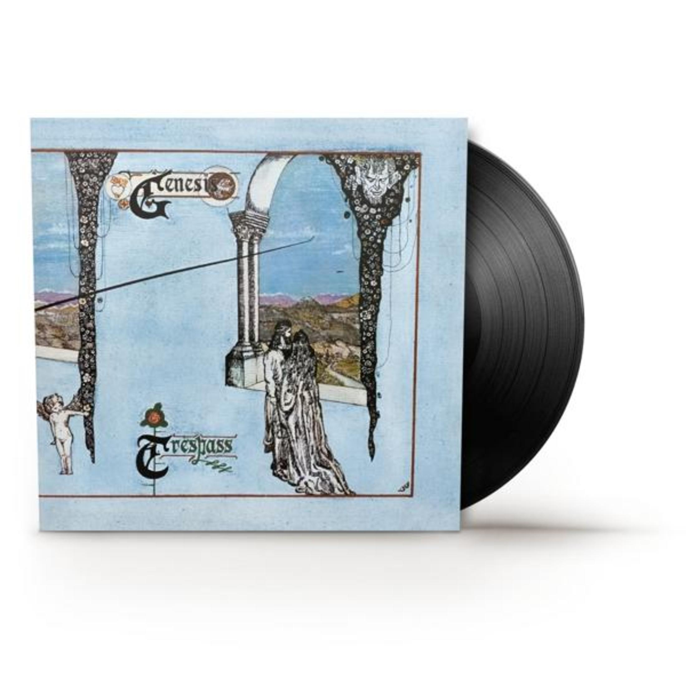 Copertina dell'album con la parola 'Genesis' e un disegno di una scena attraverso un arco.