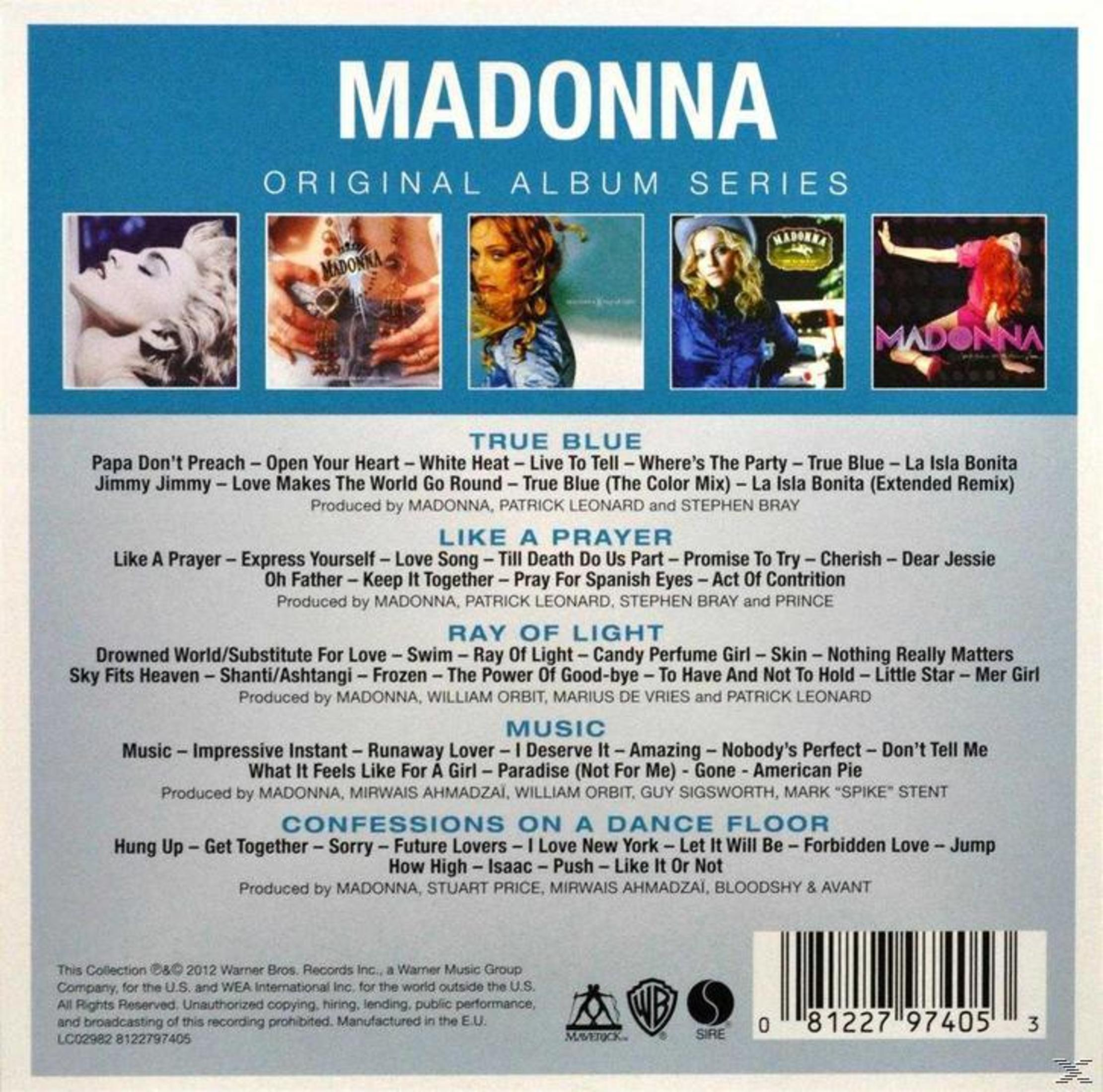 Serie di copertine di album di Madonna. Presenta più copertine e tracklist del suo lavoro.