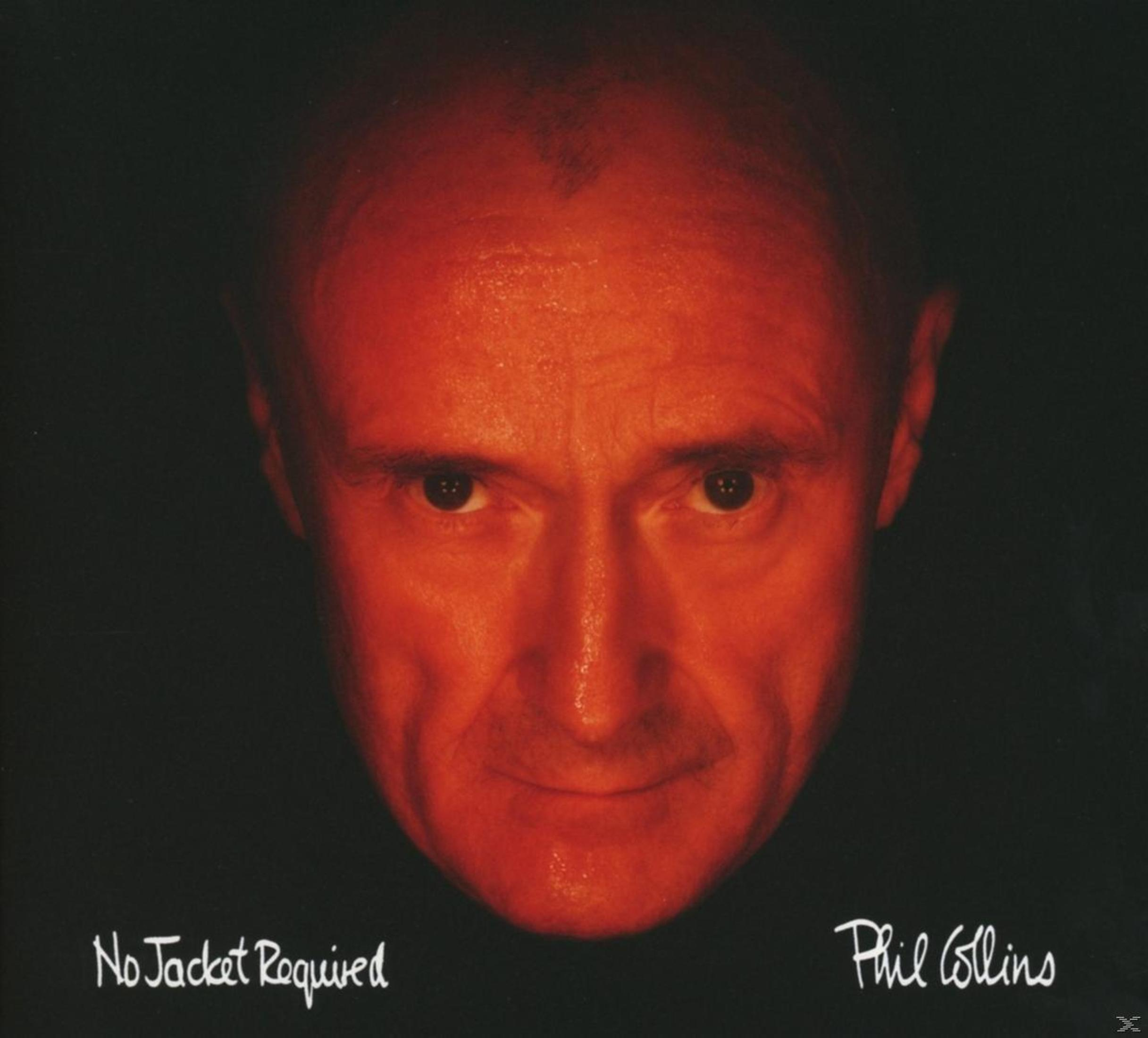 Copertina dell'album: Primo piano del volto di Phil Collins, illuminato con luce rossa, sfondo nero.