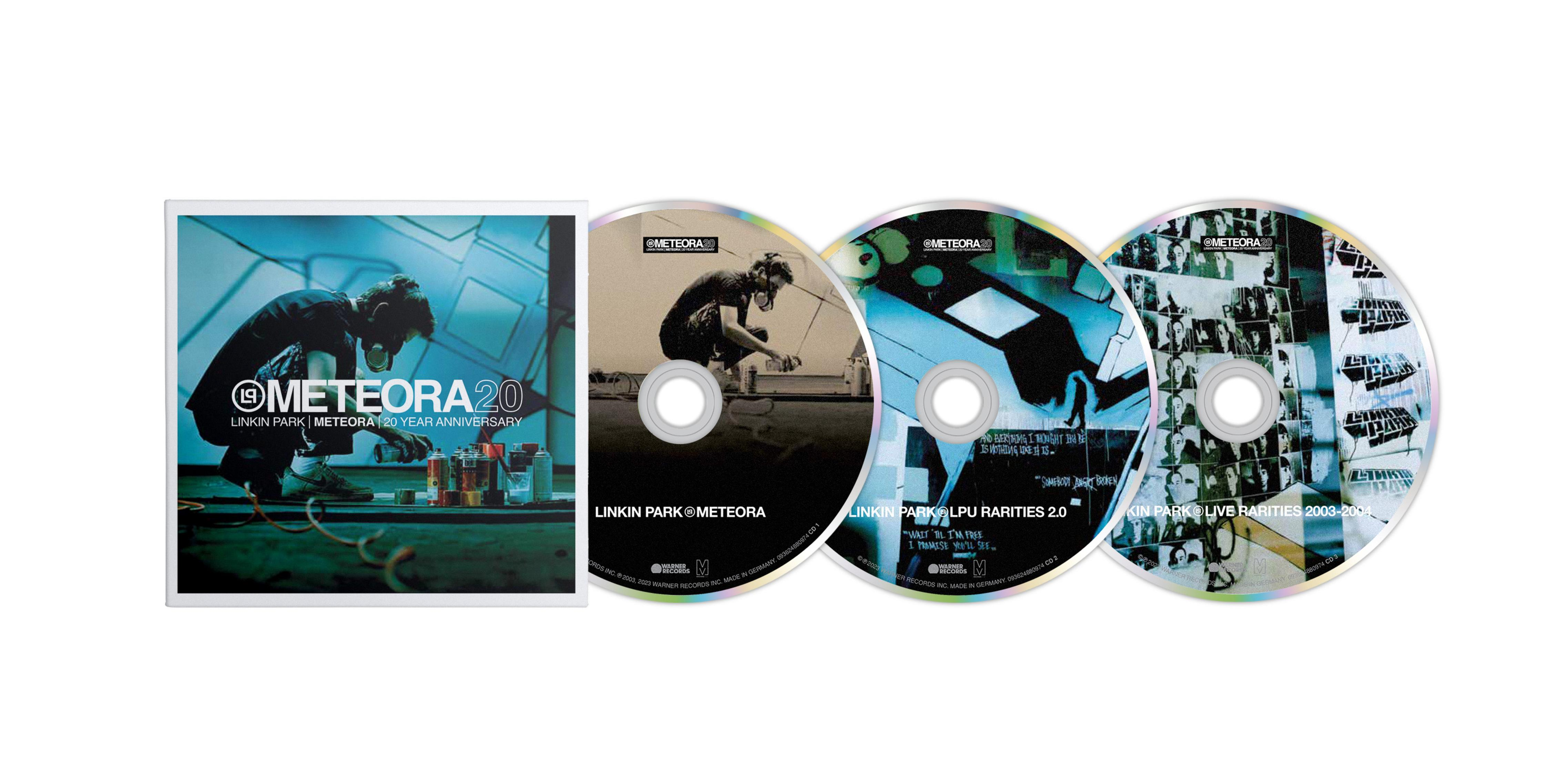 Set di album: 3 CD con grafica e testo di Linkin Park e copertina con un membro della band.